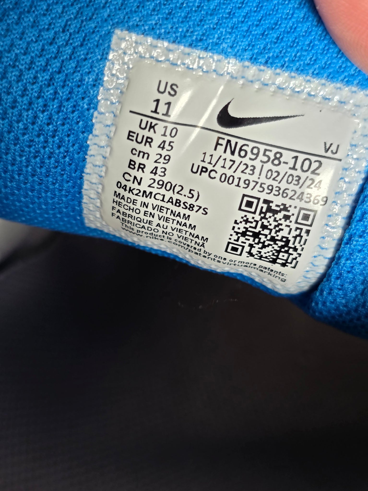 Nike Air Max 90 Pure Platinum Photo Blue maat 45