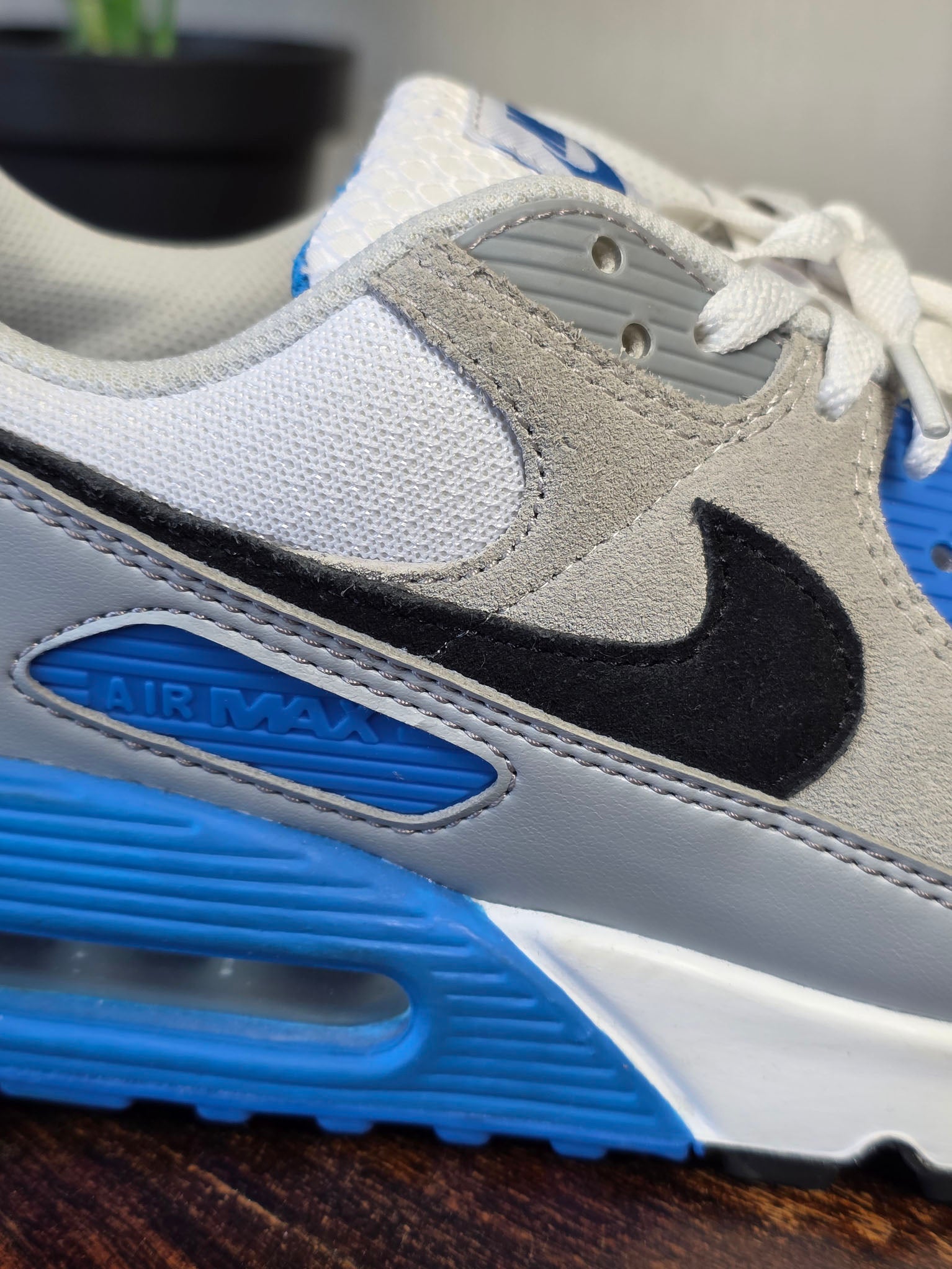 Nike Air Max 90 Pure Platinum Photo Blue maat 45