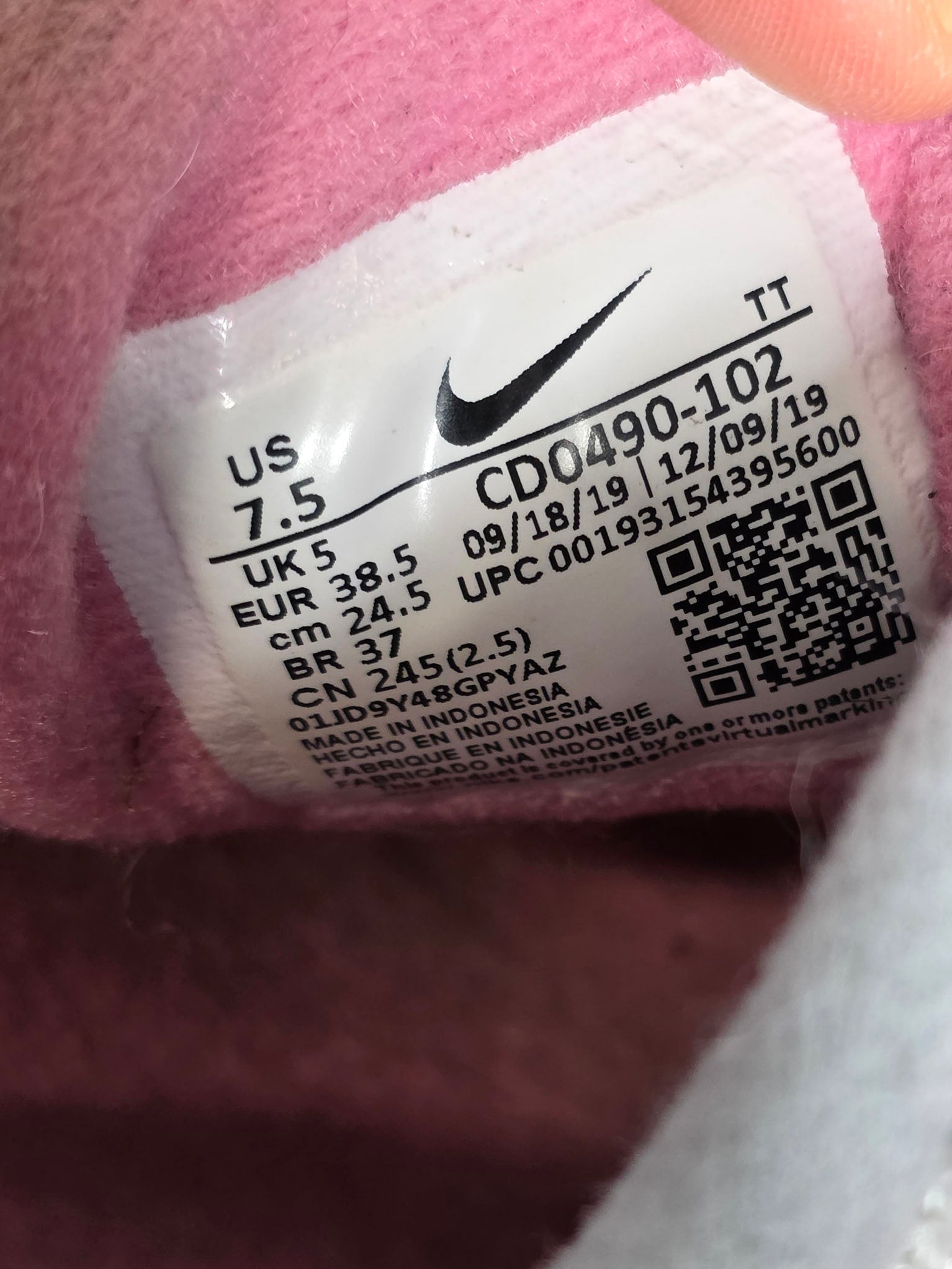 Nike Air Max 90 Recraft Rose OG Pink maat 38,5