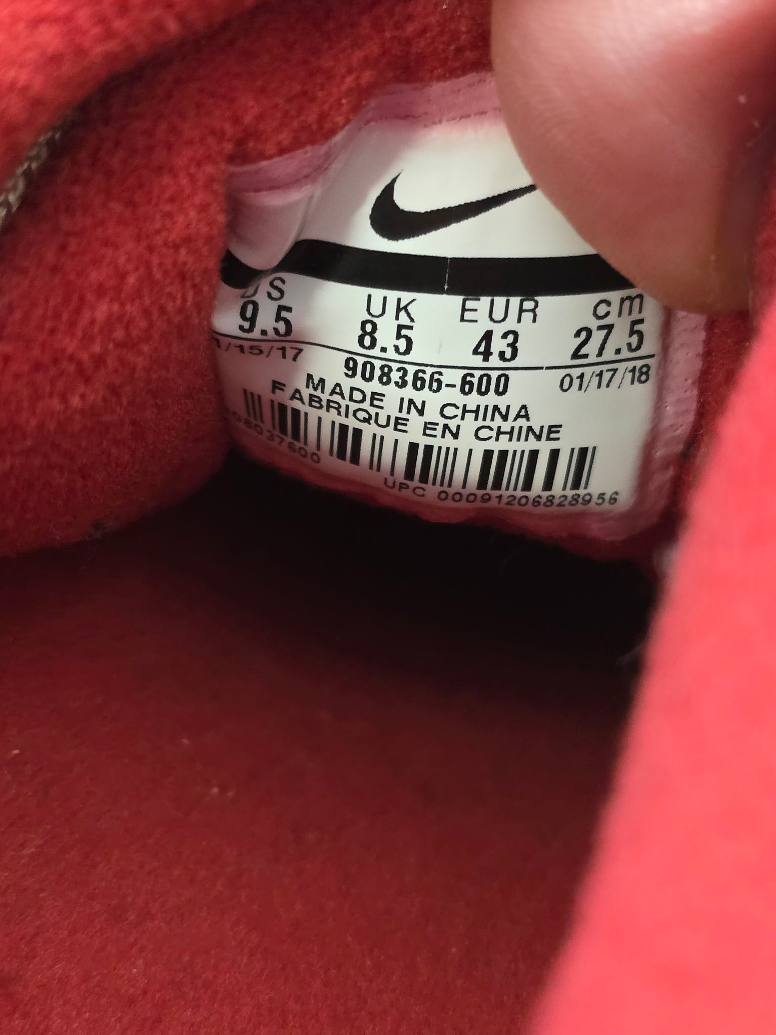 Nike Air Max 1 Premium Retro Red Curry maat 43