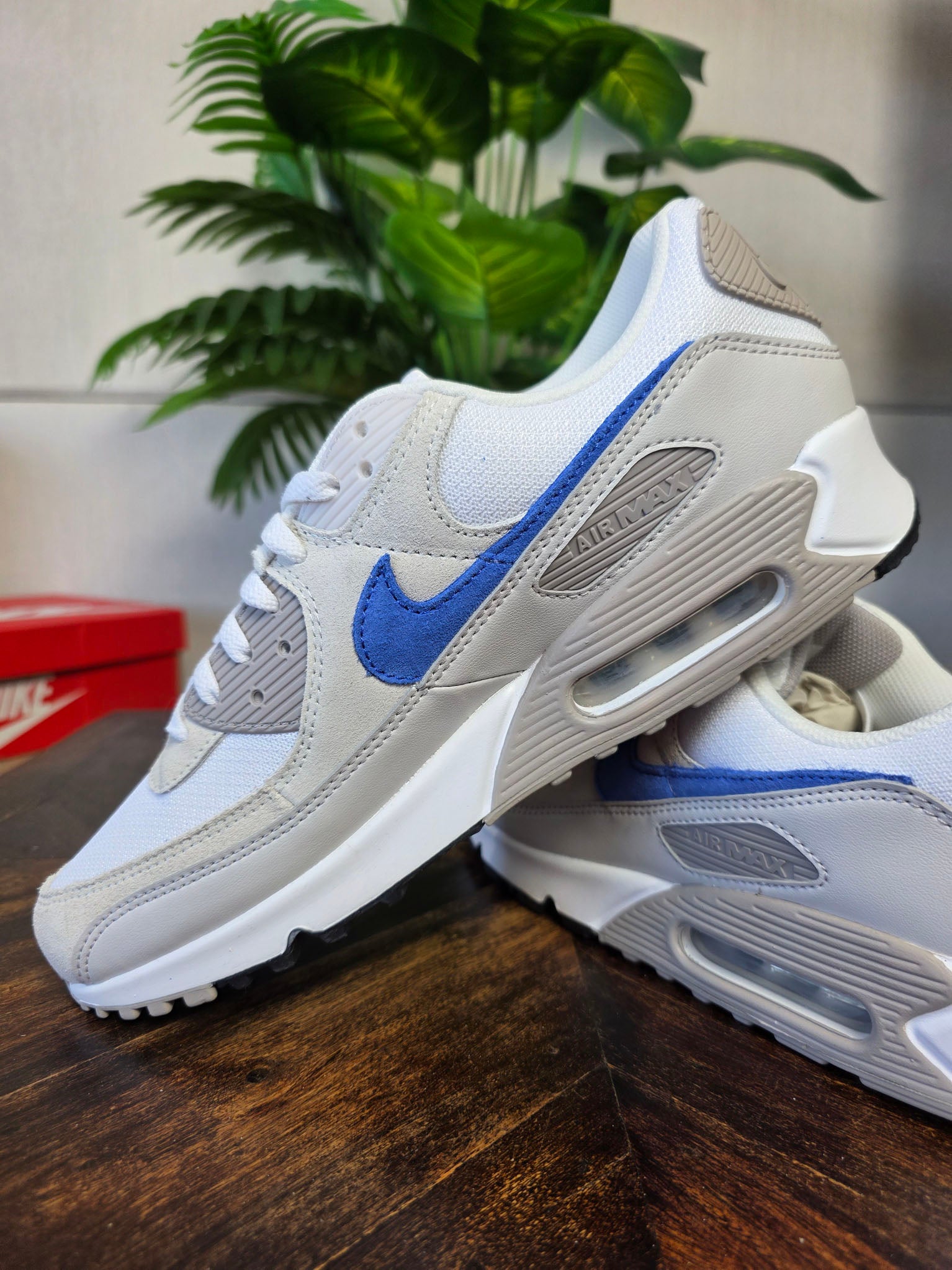 Nike Air Max 90 Grey Racer Blue maat 45