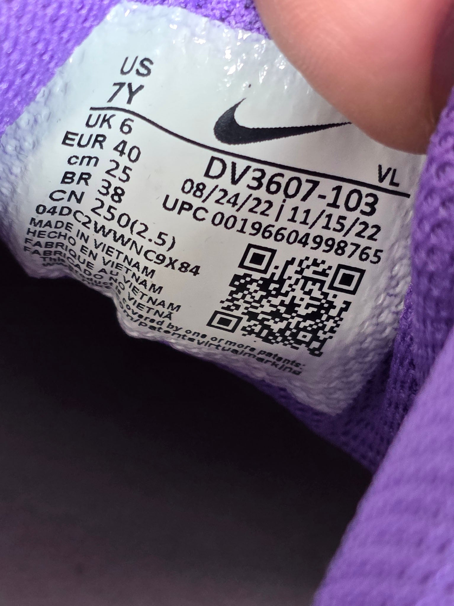 Nike Air Max 90 LTR White Action Grape maat 40
