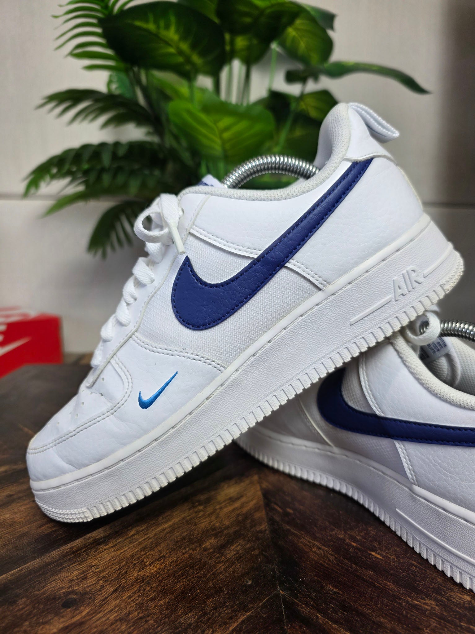 Nike Air Force 1 '07 White Blue maat 42