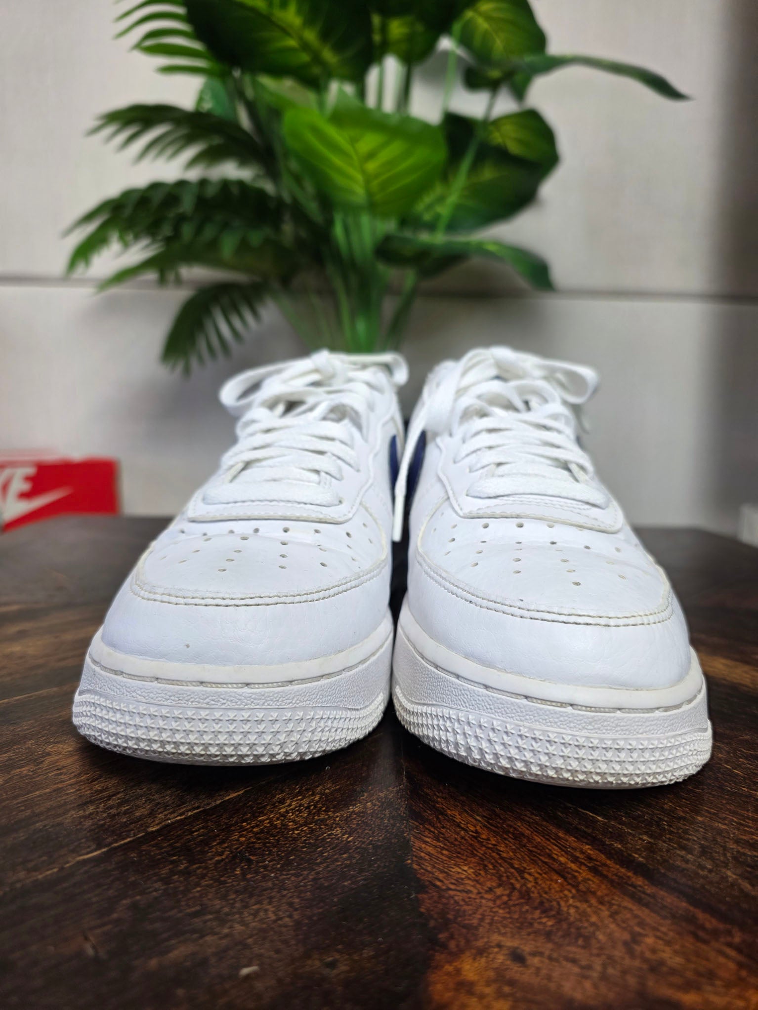 Nike Air Force 1 '07 White Blue maat 42