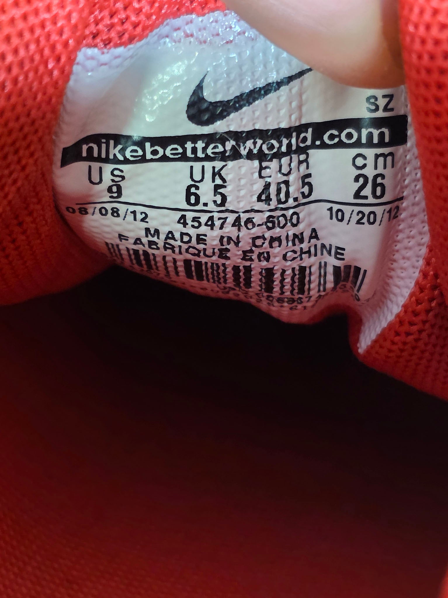 Nike Air Max 1 Hyper Red maat 40,5