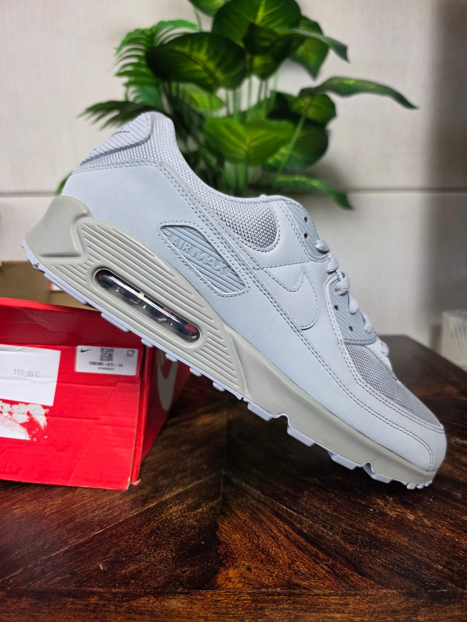 Nike Air Max 90 Triple Wolf Grey maat 48,5