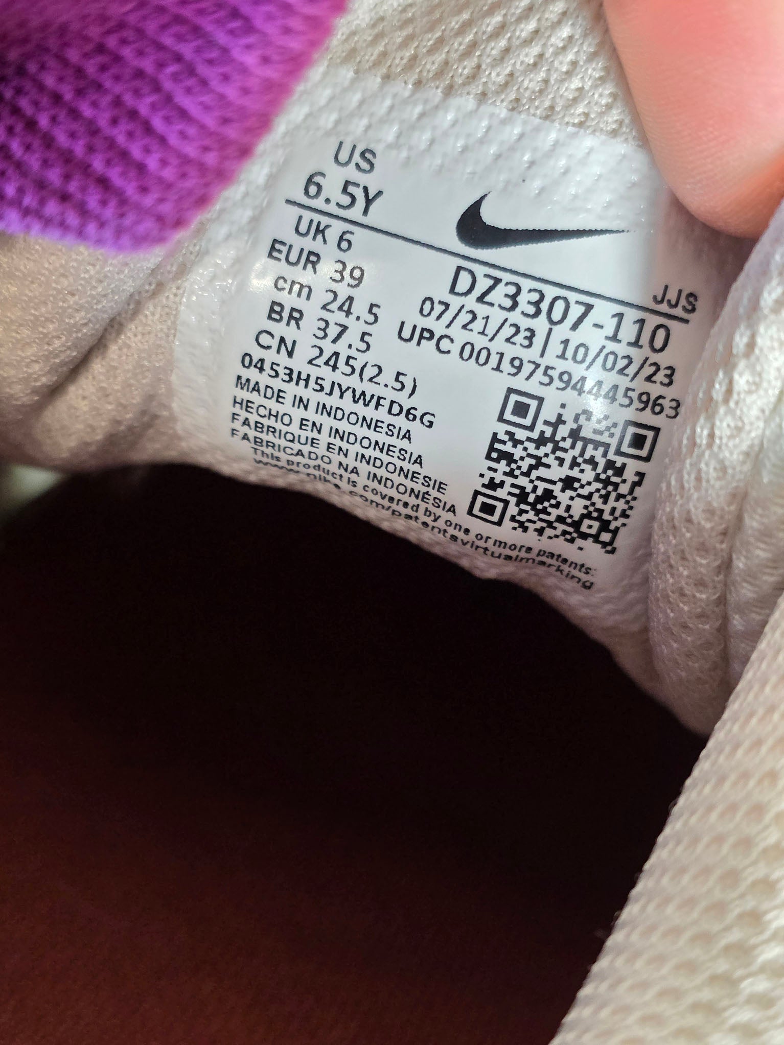 Nike Air Max 1 GS Mars Stone maat 39
