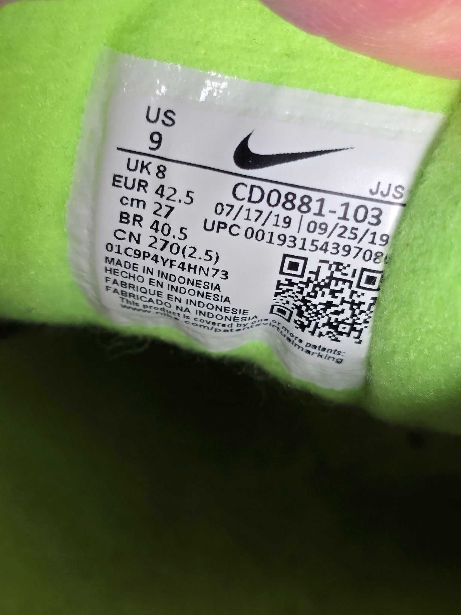 Nike Air Max 90 OG Volt maat 42,5