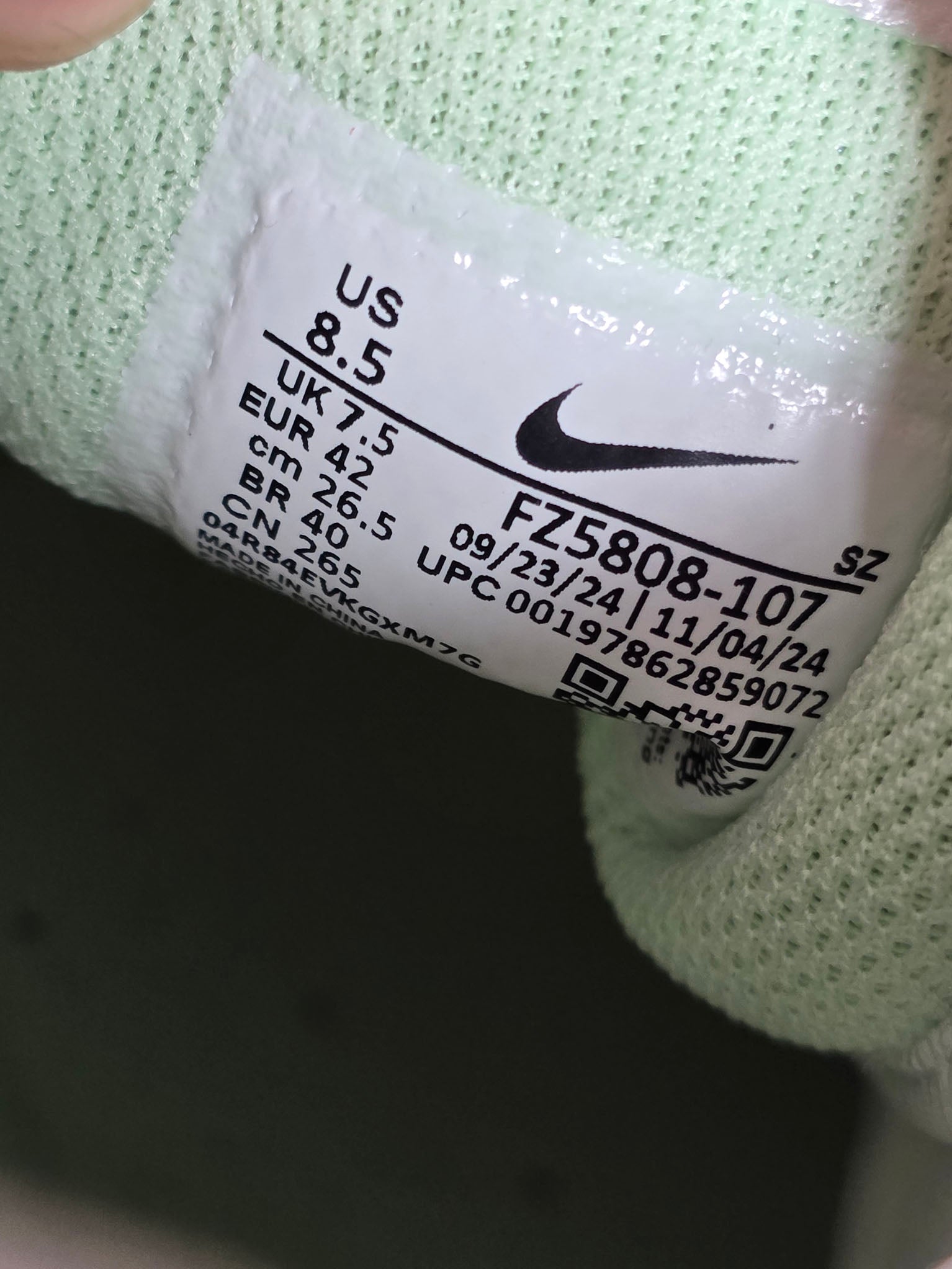 Nike Air Max 1 Essential Vapor Green maat 42