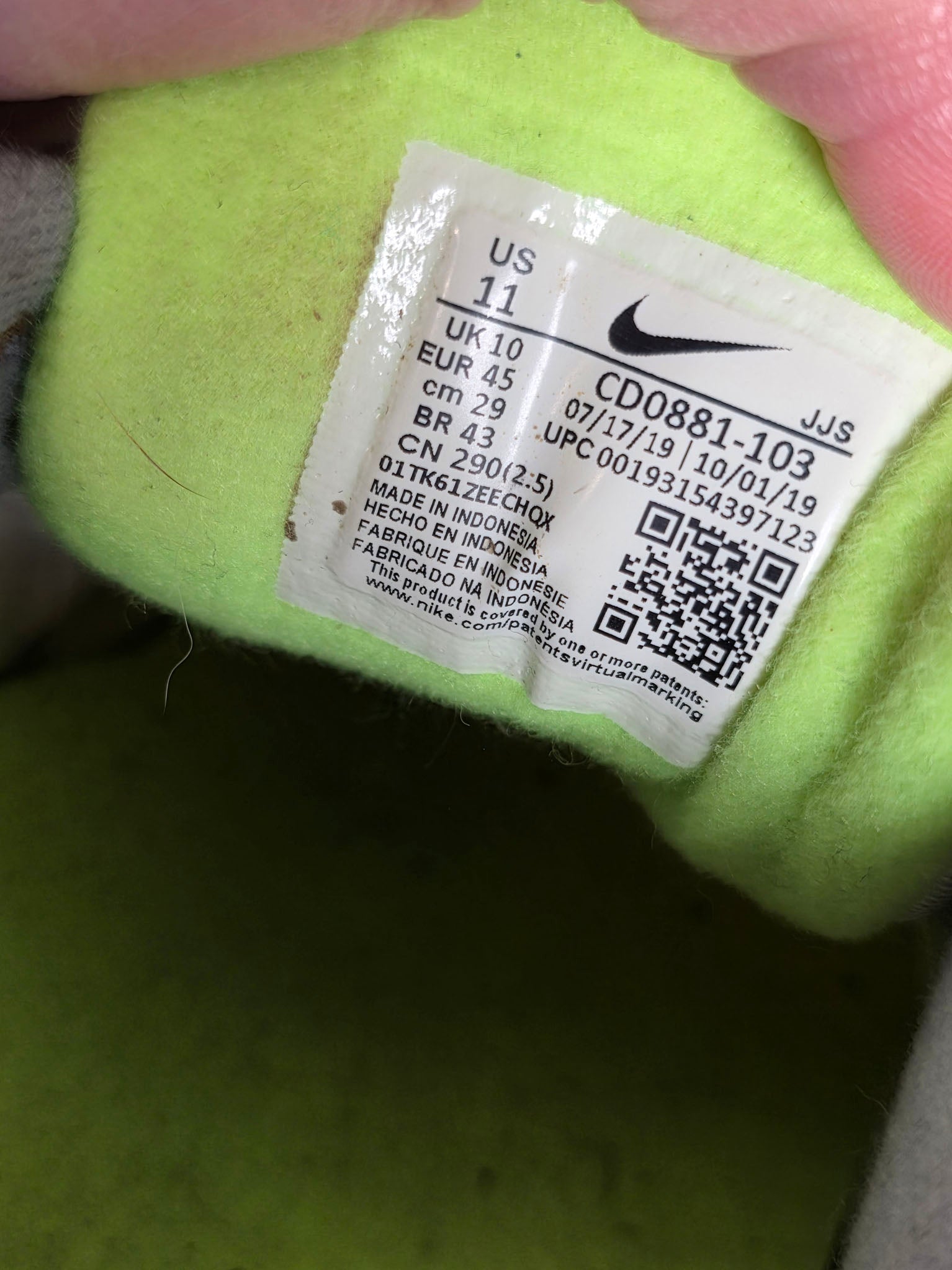 Nike Air Max 90 OG Volt maat 45
