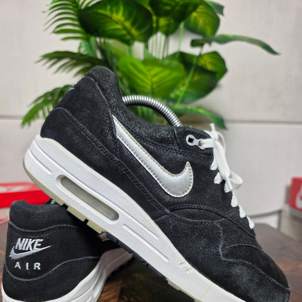 Nike Air Max 1 Premium Black Metallic Silver White maat 42,5