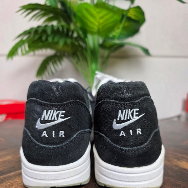 Nike Air Max 1 Premium Black Metallic Silver White maat 42,5