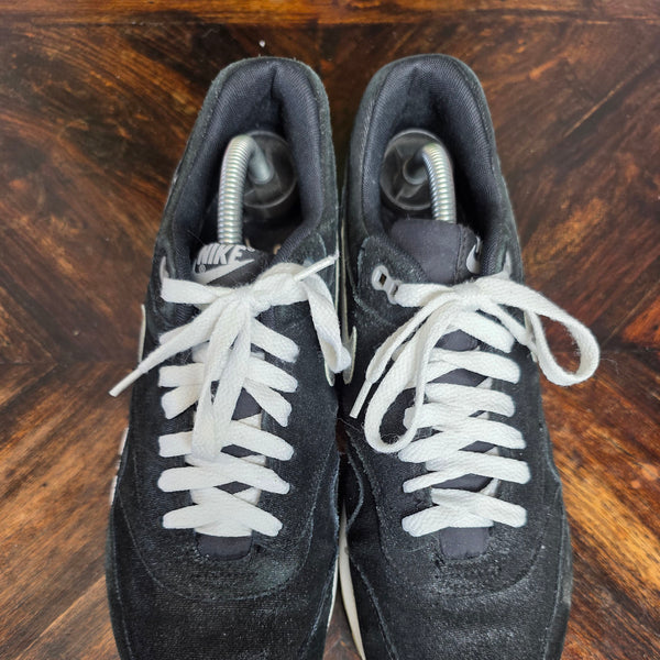 Nike Air Max 1 Premium Black Metallic Silver White maat 42,5