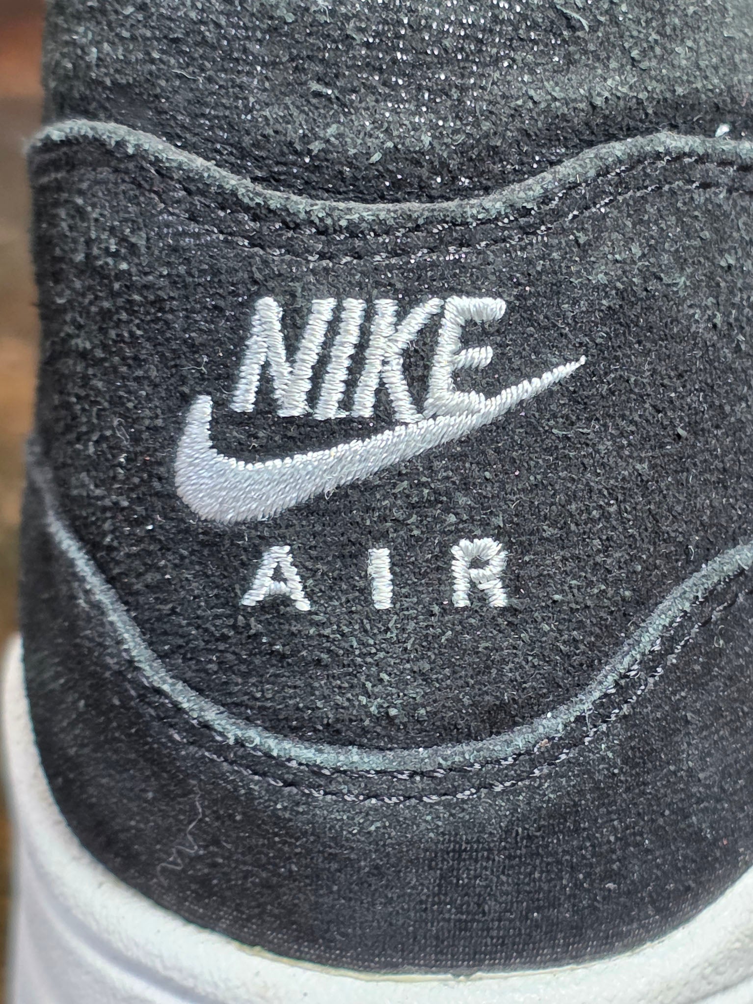 Nike Air Max 1 Premium Black Metallic Silver White maat 42,5