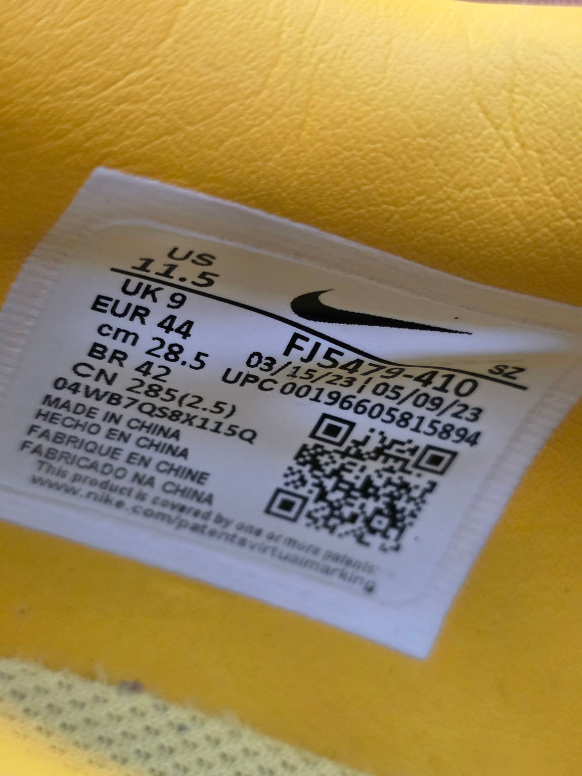 Nike Air Max 1 CO.JP Michigan maat 44