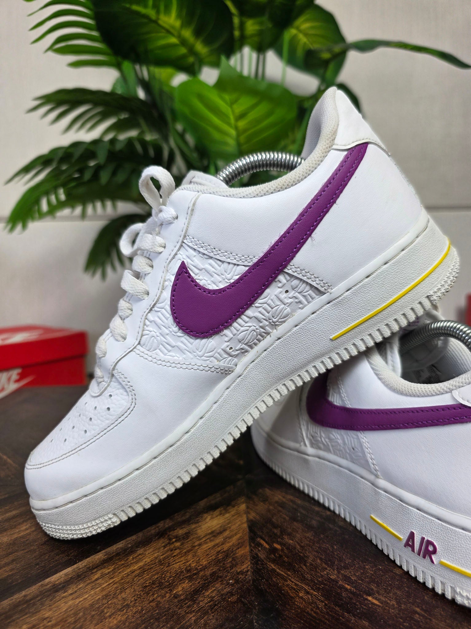 Nike Air Force 1 '07 Low Embossed Hoops Dark Obsidian maat 42