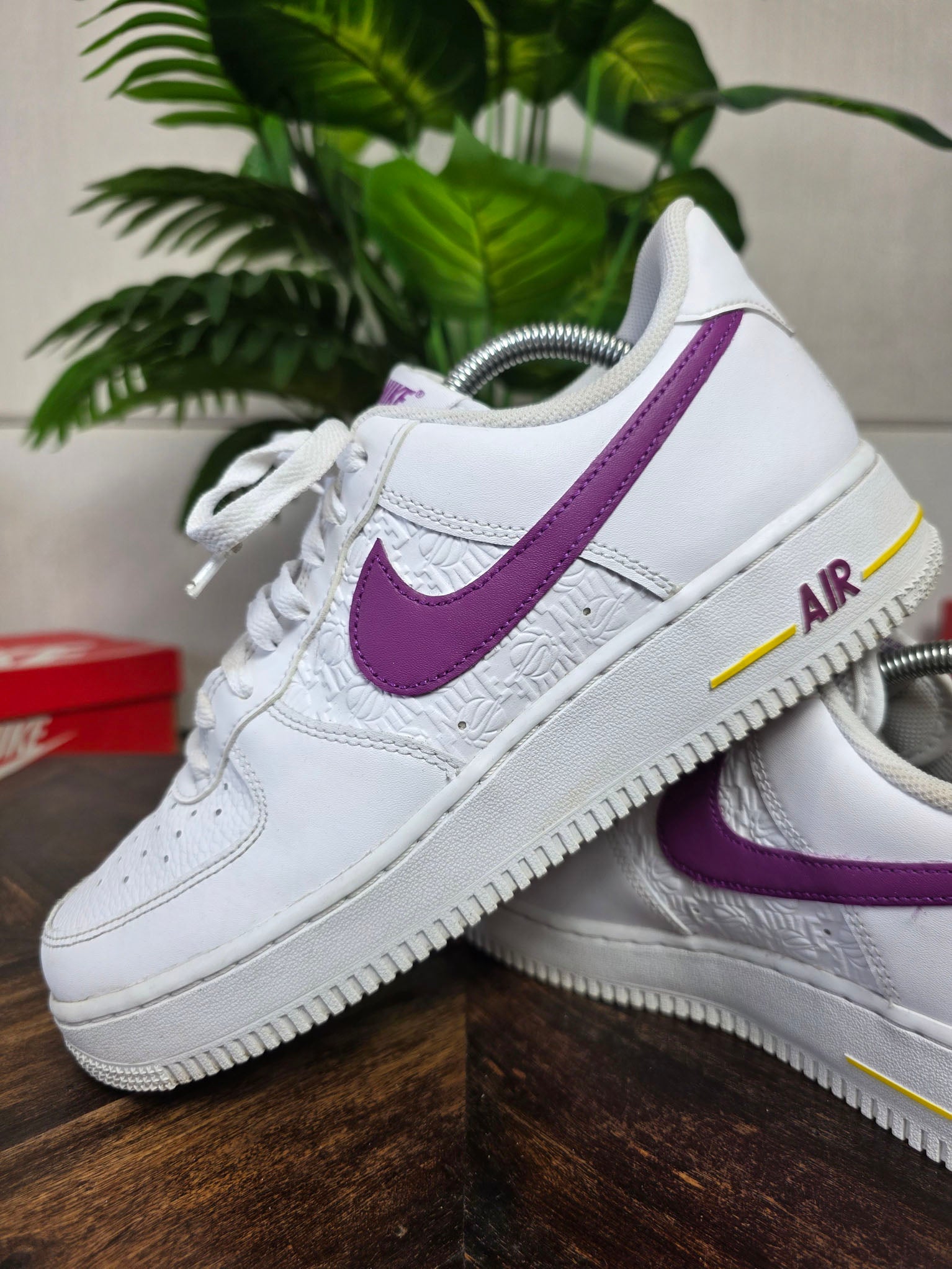 Nike Air Force 1 '07 Low Embossed Hoops Dark Obsidian maat 42