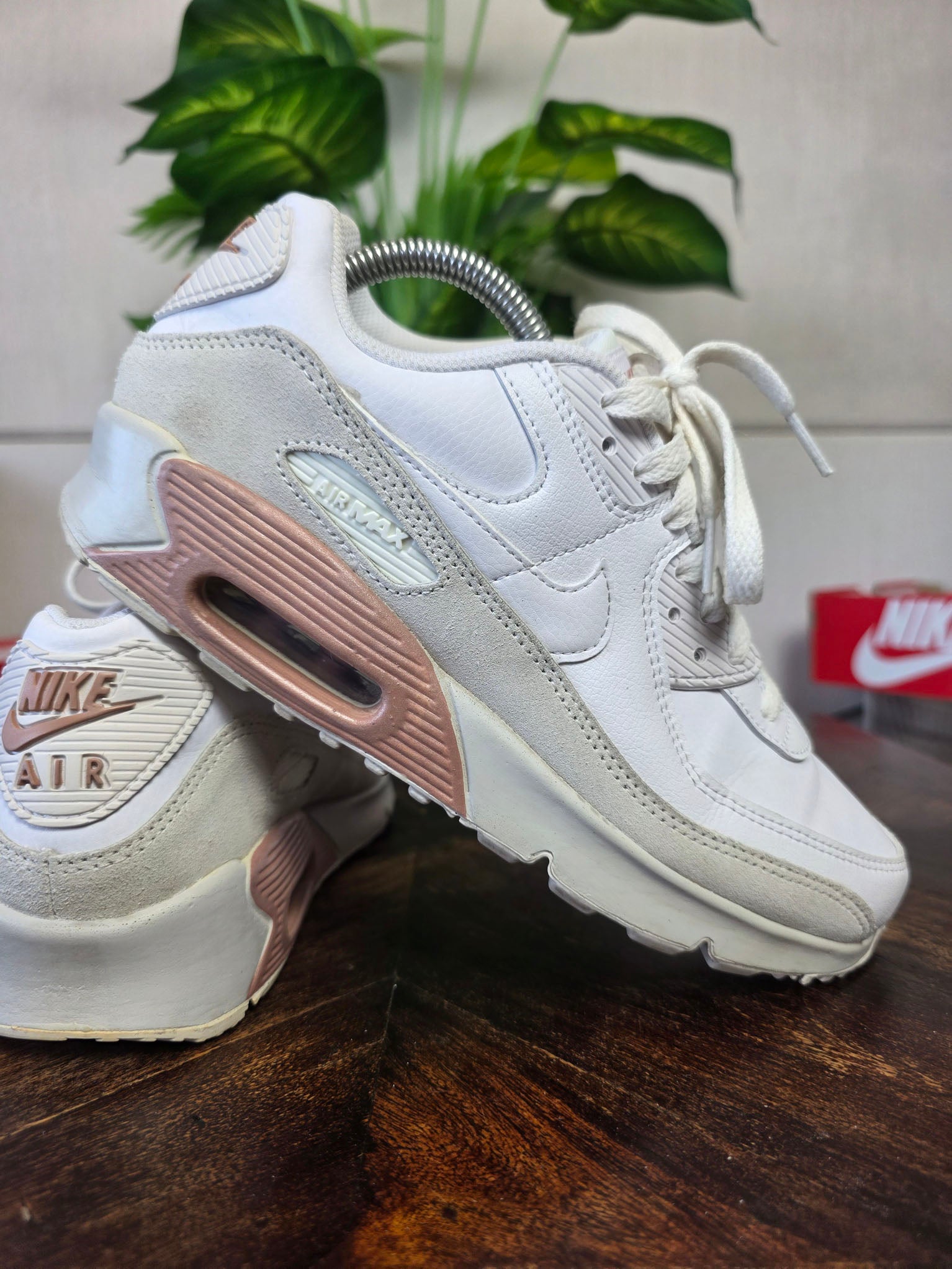 Nike Air Max 90 White Metallic Red Bronze maat 40