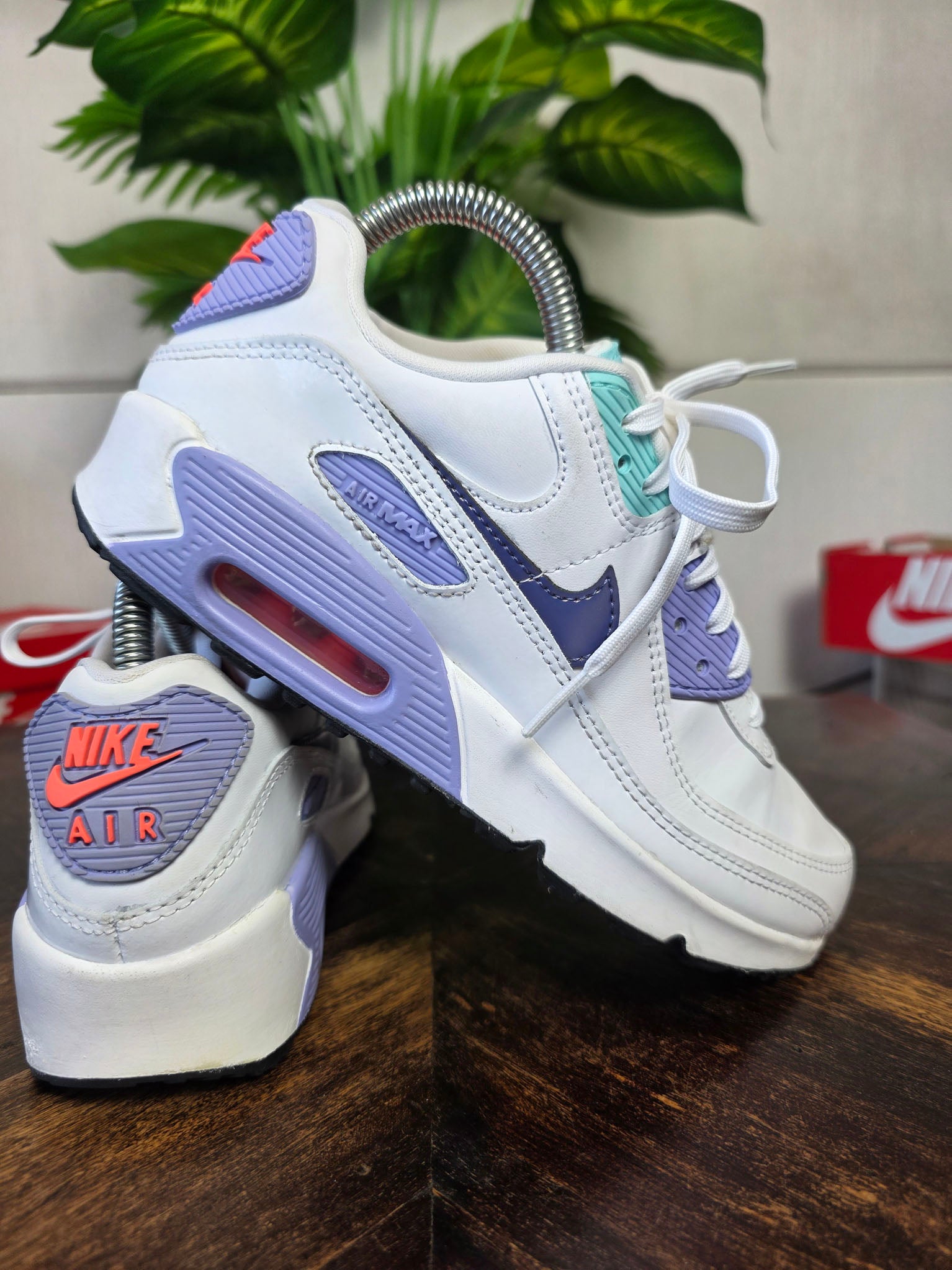 Nike Air Max 90 SE White Dark Purple Dust maat 36,5