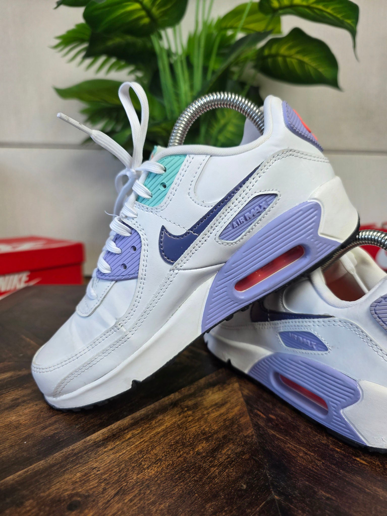 Nike Air Max 90 SE White Dark Purple Dust maat 36,5