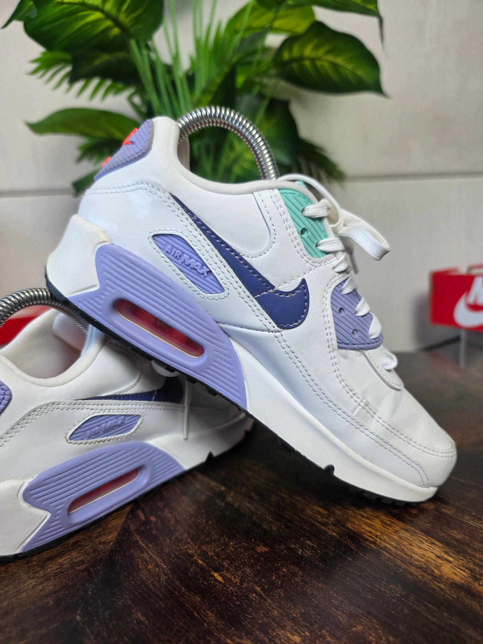 Nike Air Max 90 SE White Dark Purple Dust maat 36,5