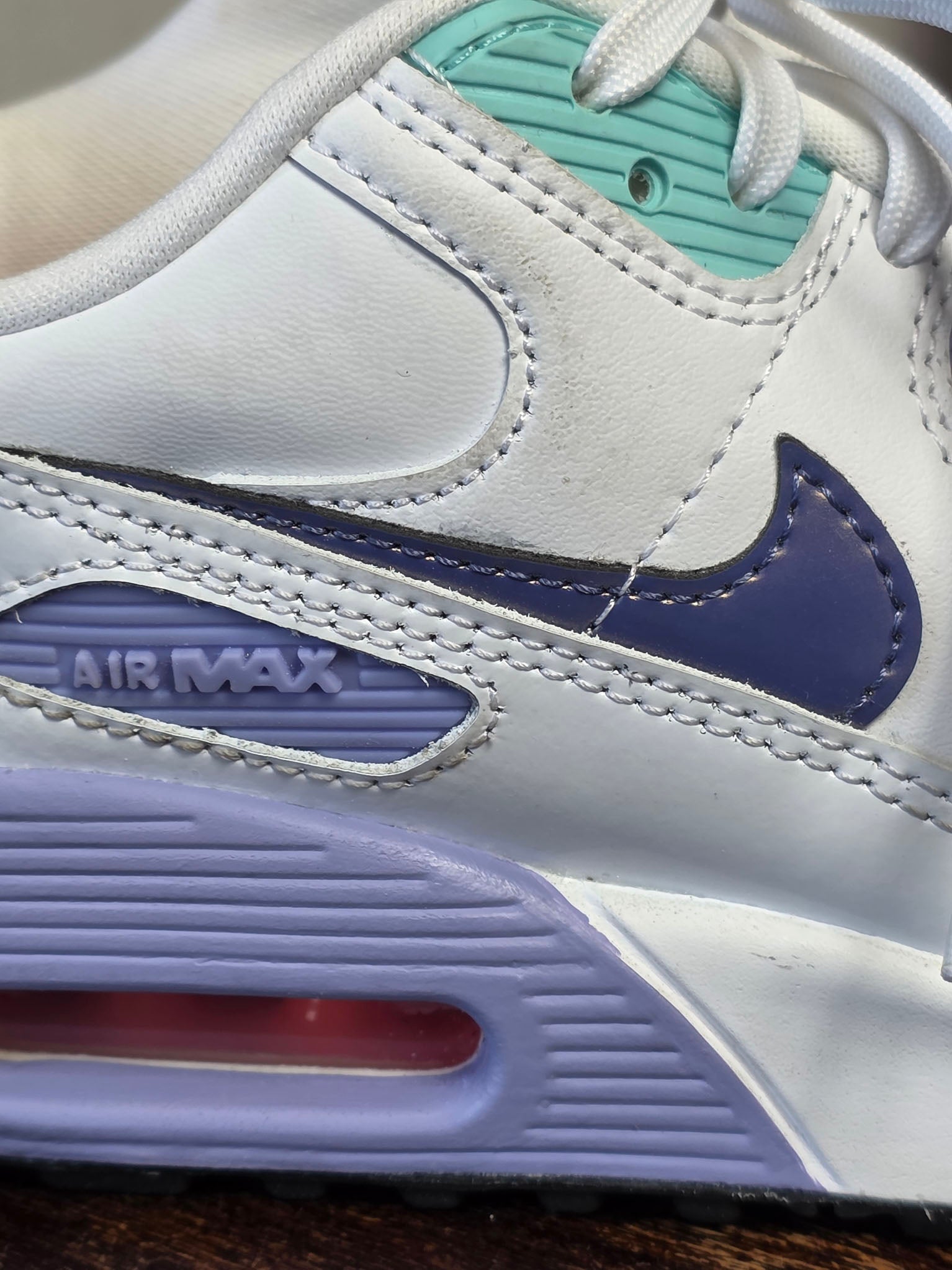 Nike Air Max 90 SE White Dark Purple Dust maat 36,5