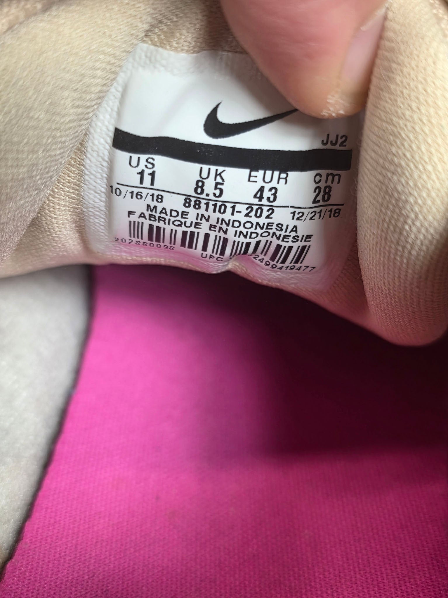 Nike Air Max 1 Liner Tan Pink maat 43