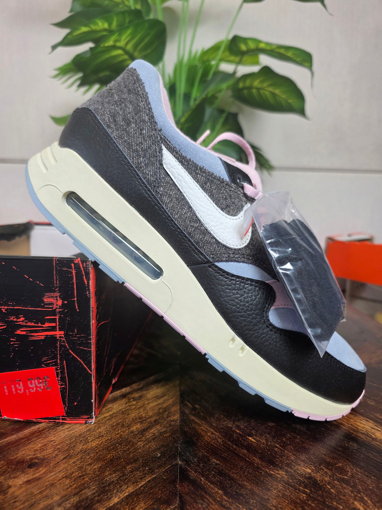 Nike Air Max 1 '86 Big Bubble Black Denim maat 49,5