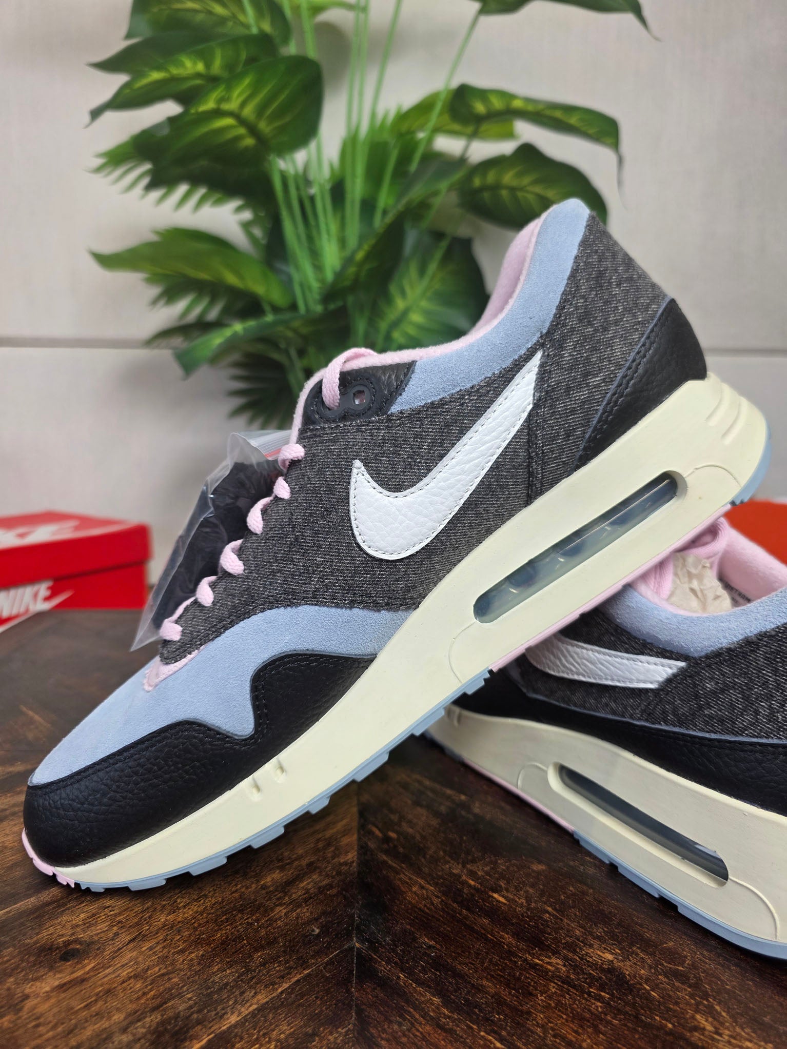 Nike Air Max 1 '86 Big Bubble Black Denim maat 49,5