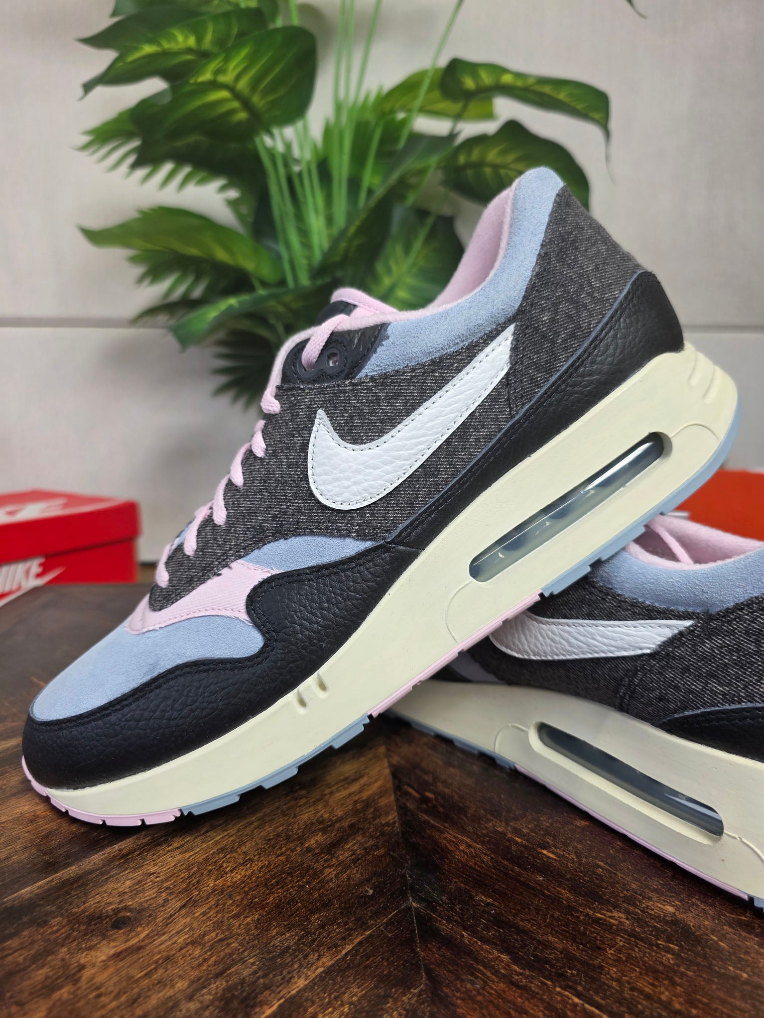 Nike Air Max 1 '86 Big Bubble Black Denim maat 49,5