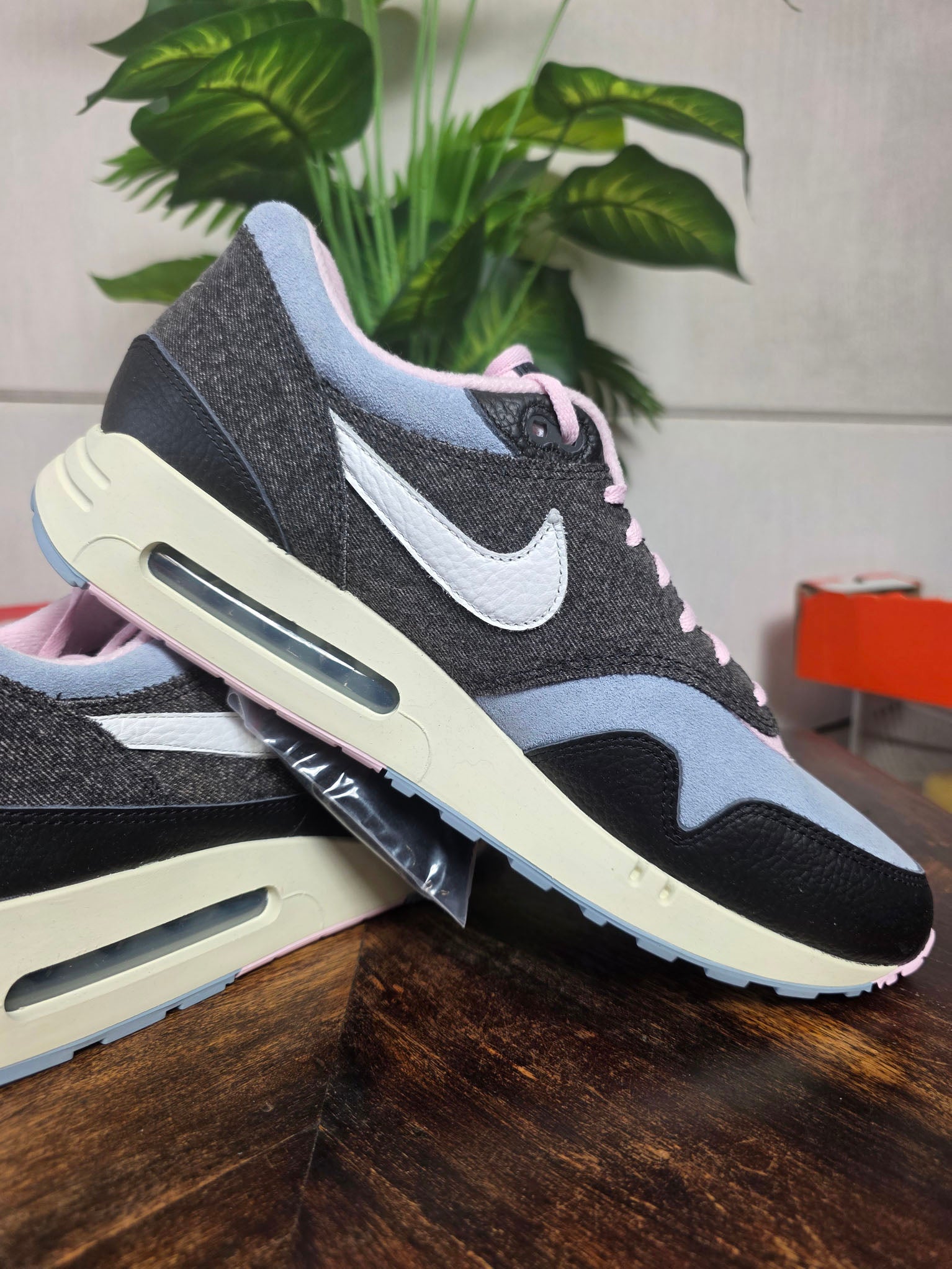 Nike Air Max 1 '86 Big Bubble Black Denim maat 49,5
