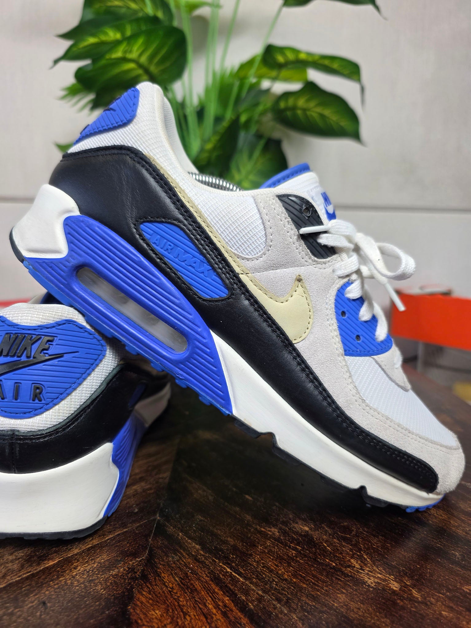 Nike Air Max 90 Khaki Racer Blue maat 47