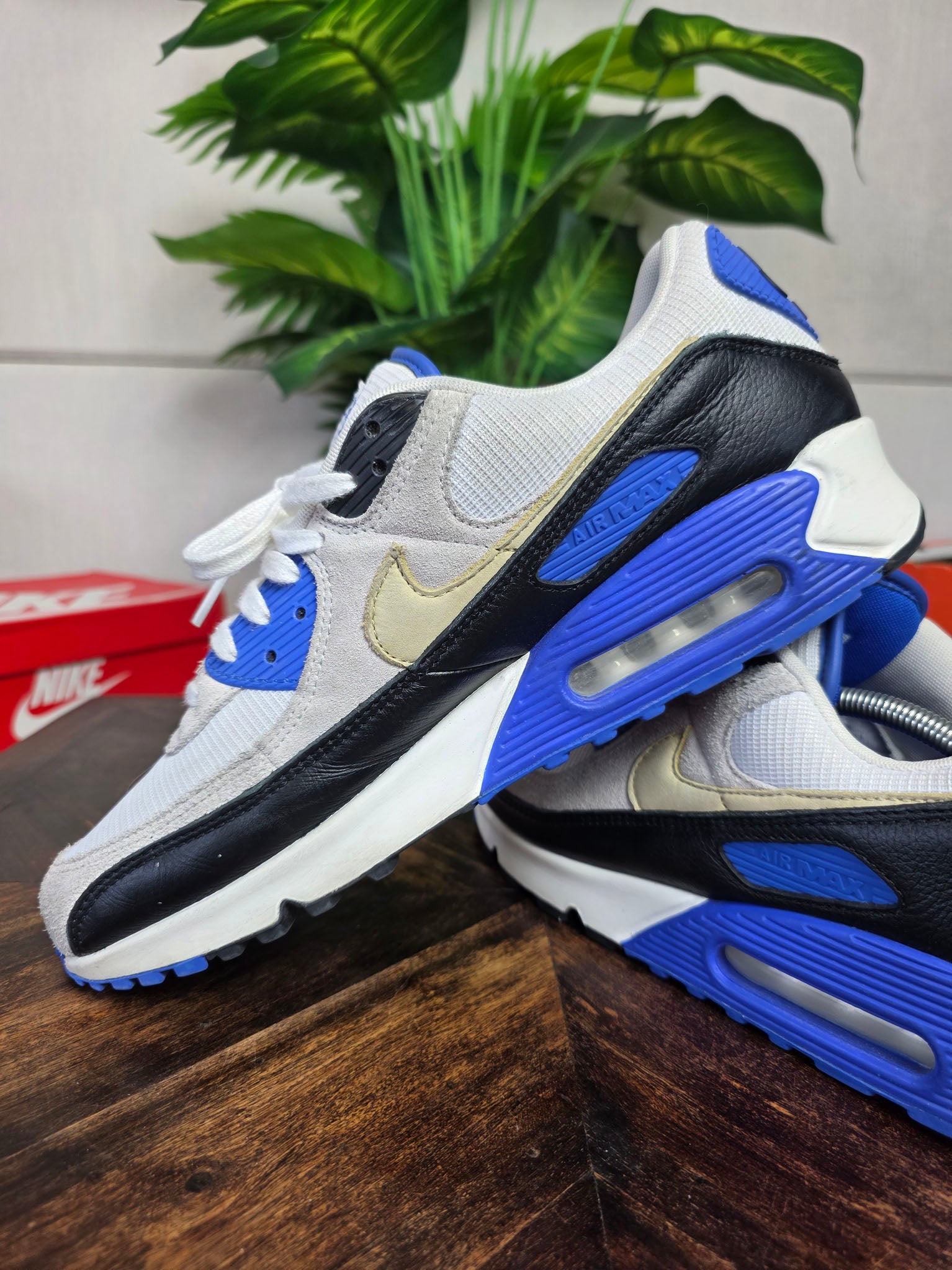 Nike Air Max 90 Khaki Racer Blue maat 47