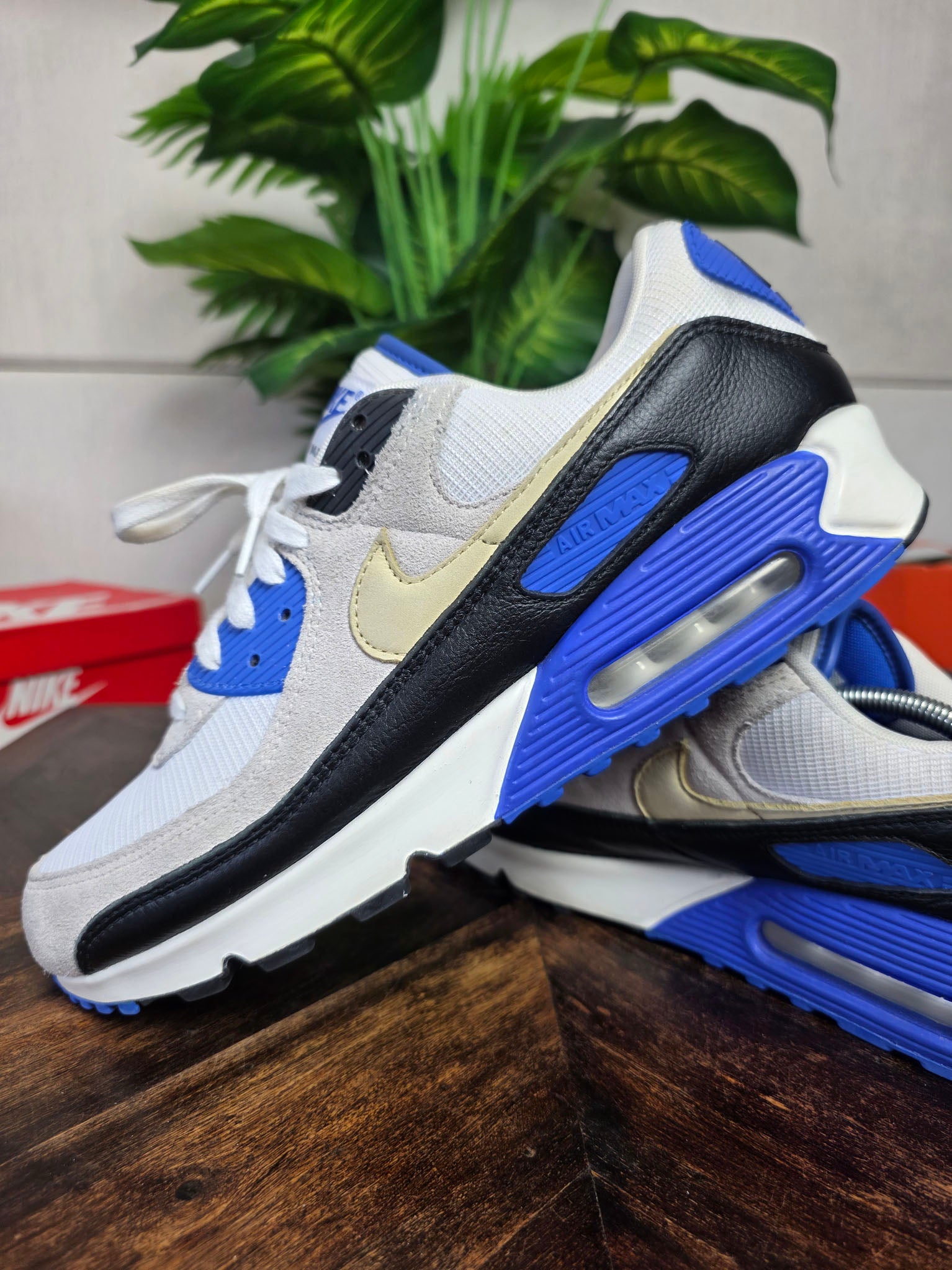 Nike Air Max 90 Khaki Racer Blue maat 47