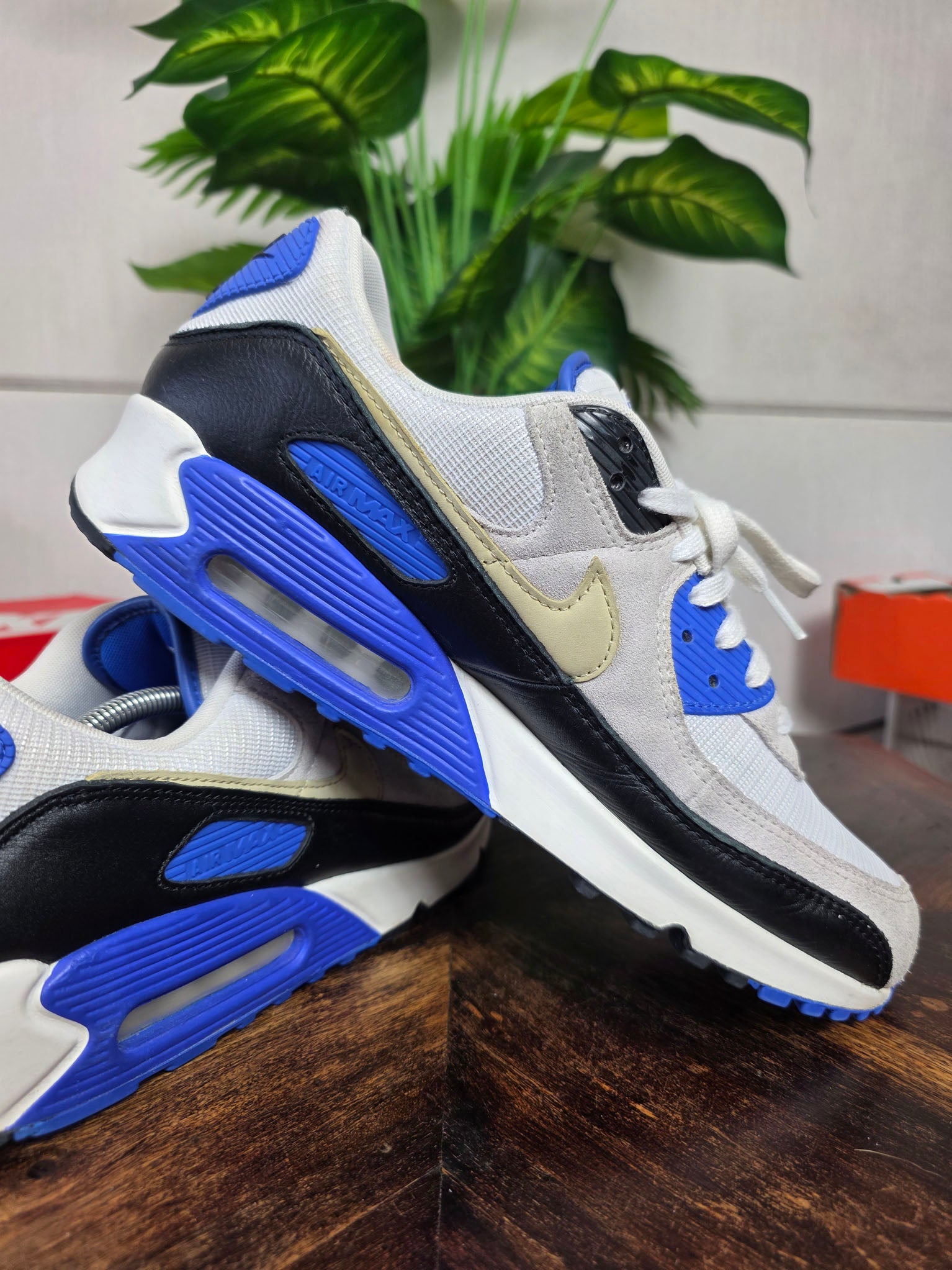 Nike Air Max 90 Khaki Racer Blue maat 47
