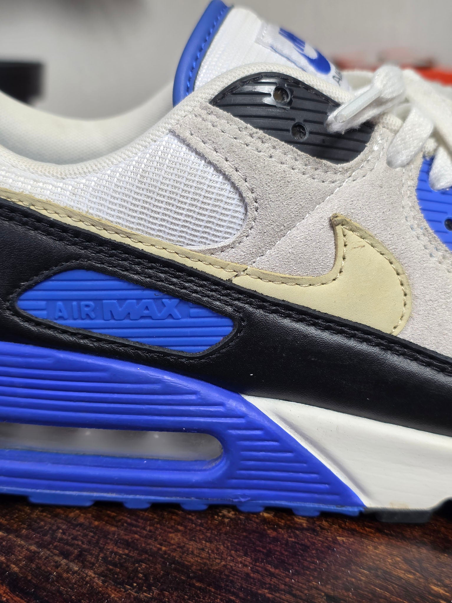Nike Air Max 90 Khaki Racer Blue maat 47