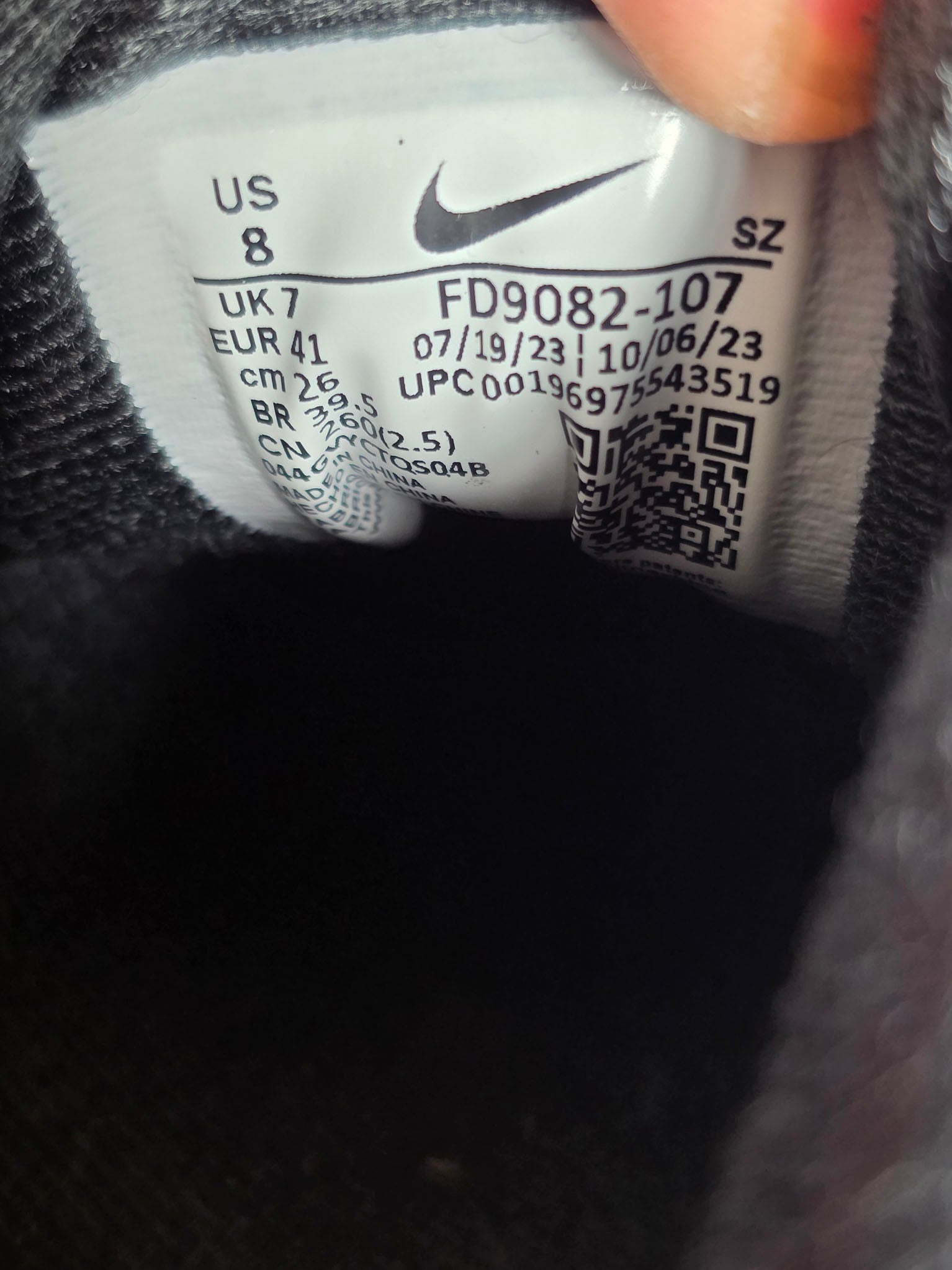 Nike Air Max 1 Black White maat 41