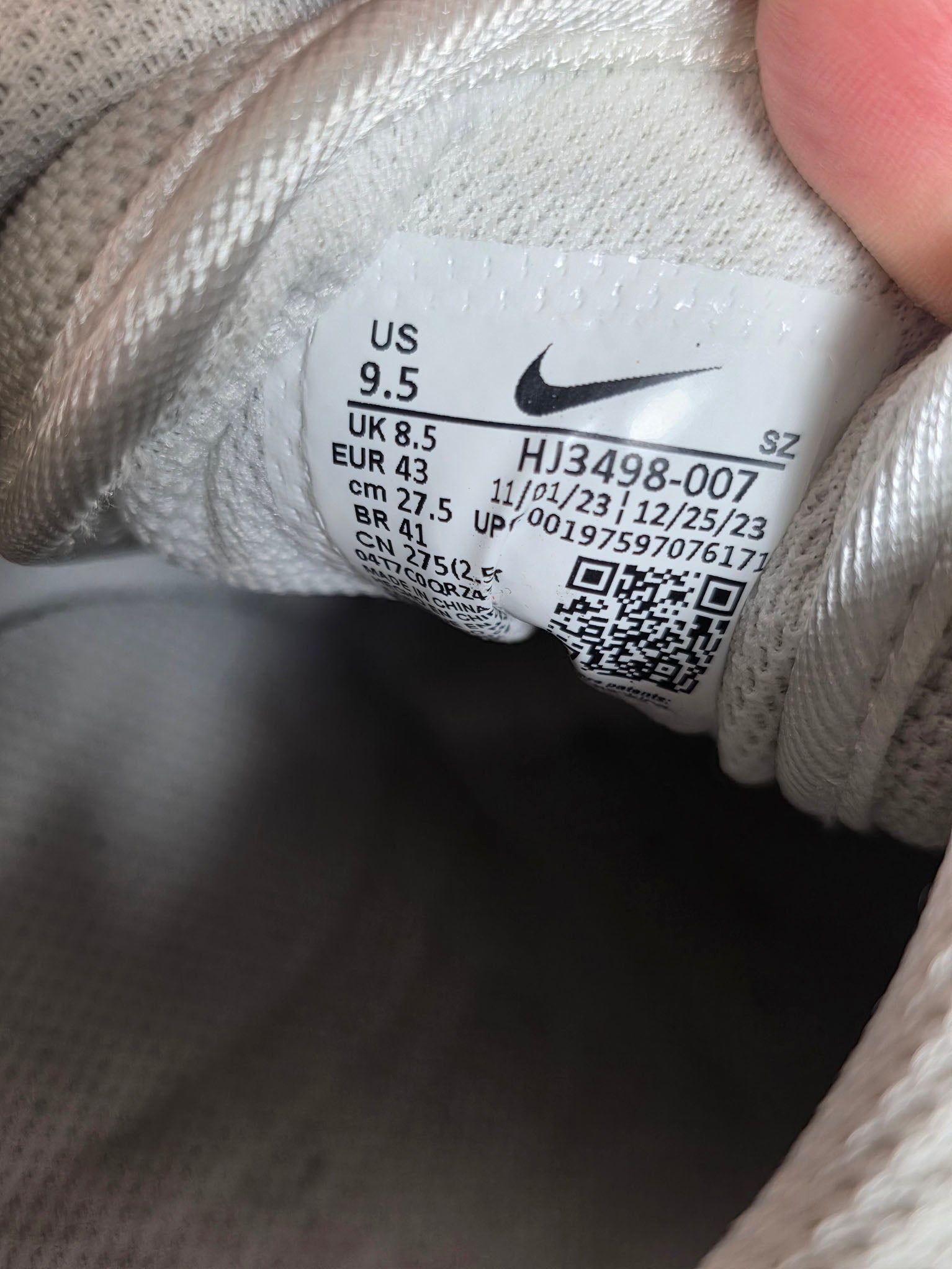Nike Air Max 1 Greyscale maat 43