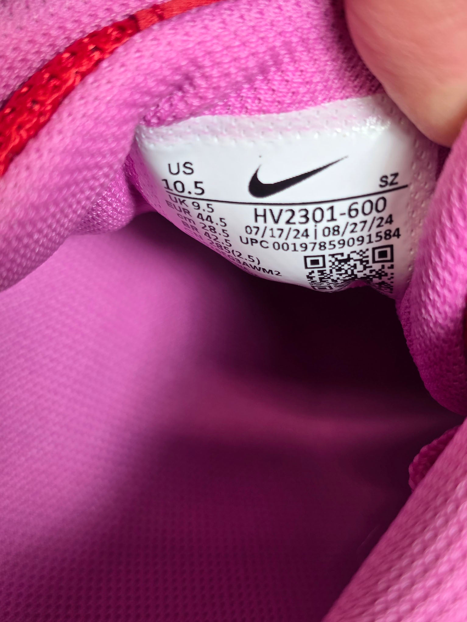 Nike Air Max 1 Valentine's Day Playful Pink maat 44,5