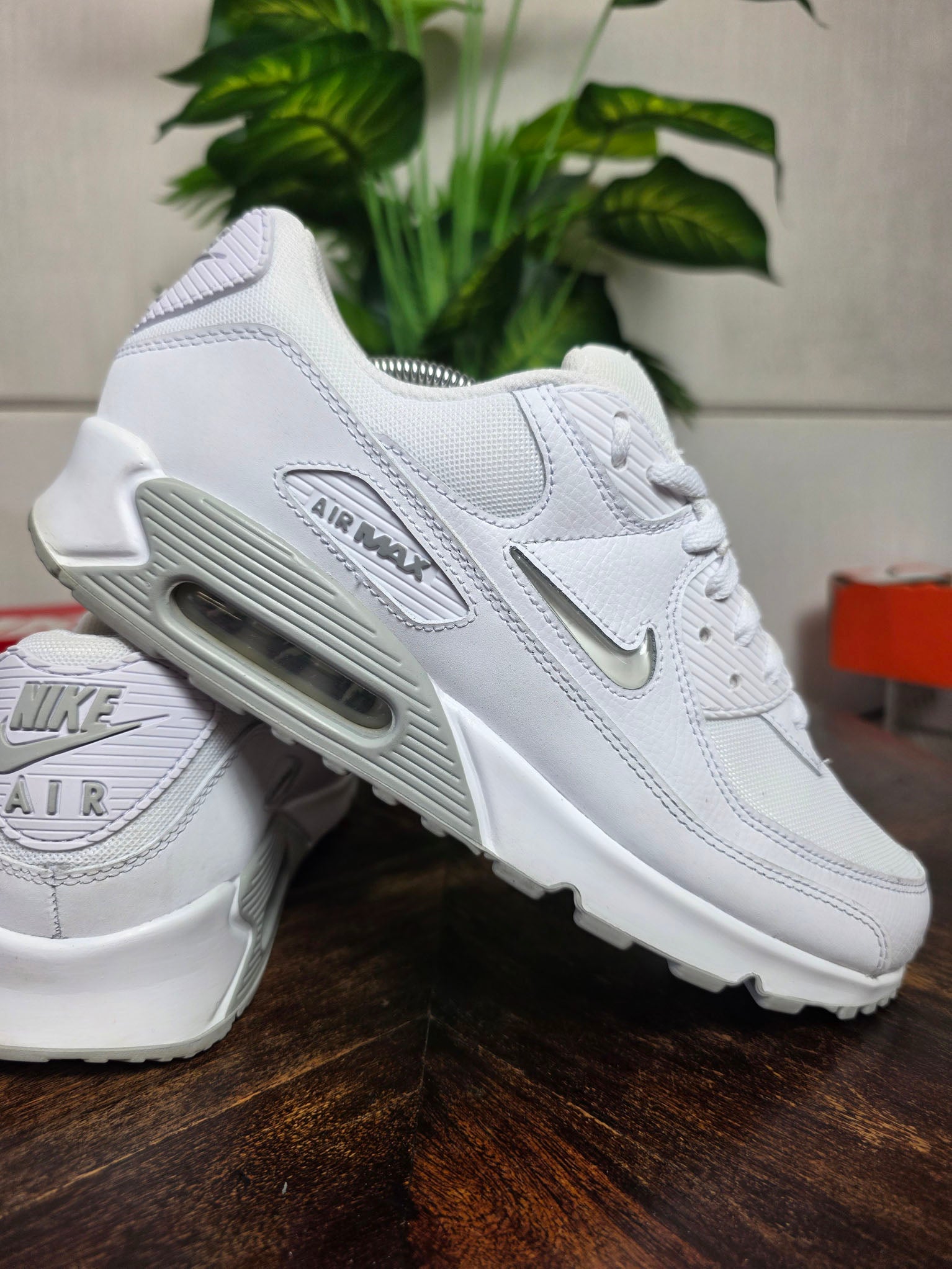 Nike Air Max 90 Jewel White maat 45