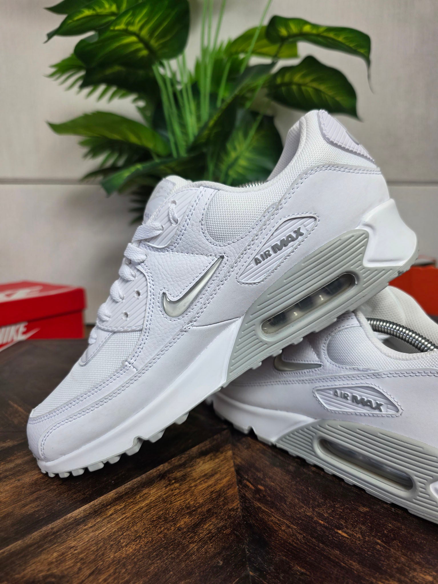 Nike Air Max 90 Jewel White maat 45