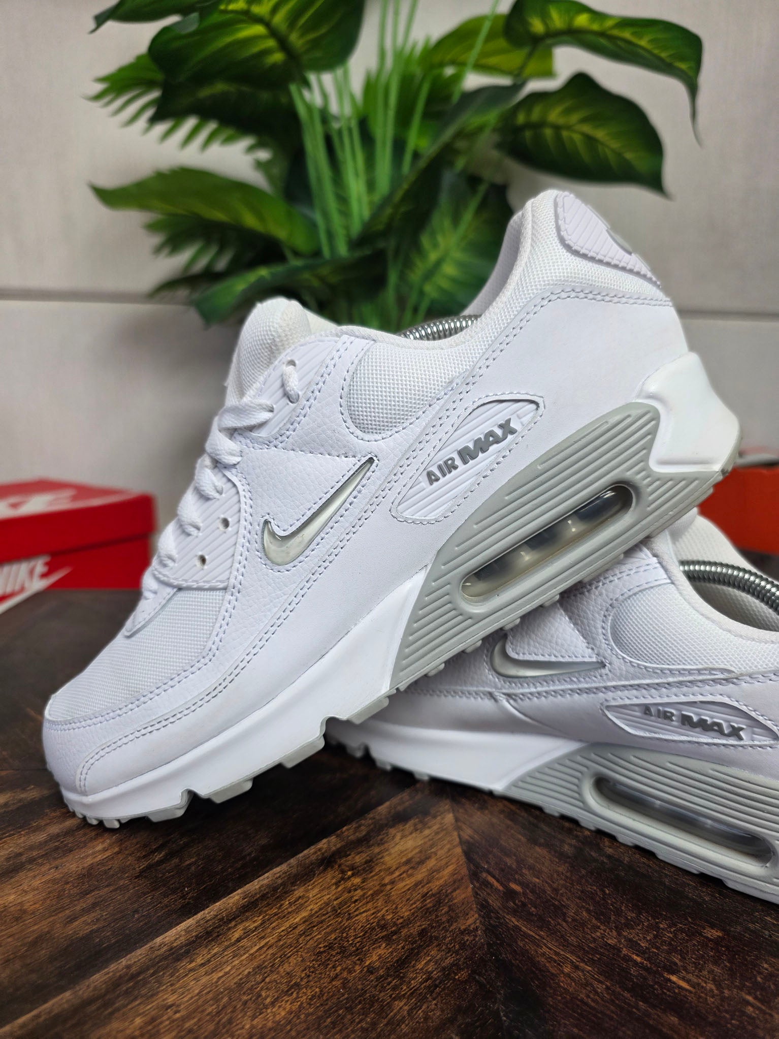 Nike Air Max 90 Jewel White maat 45