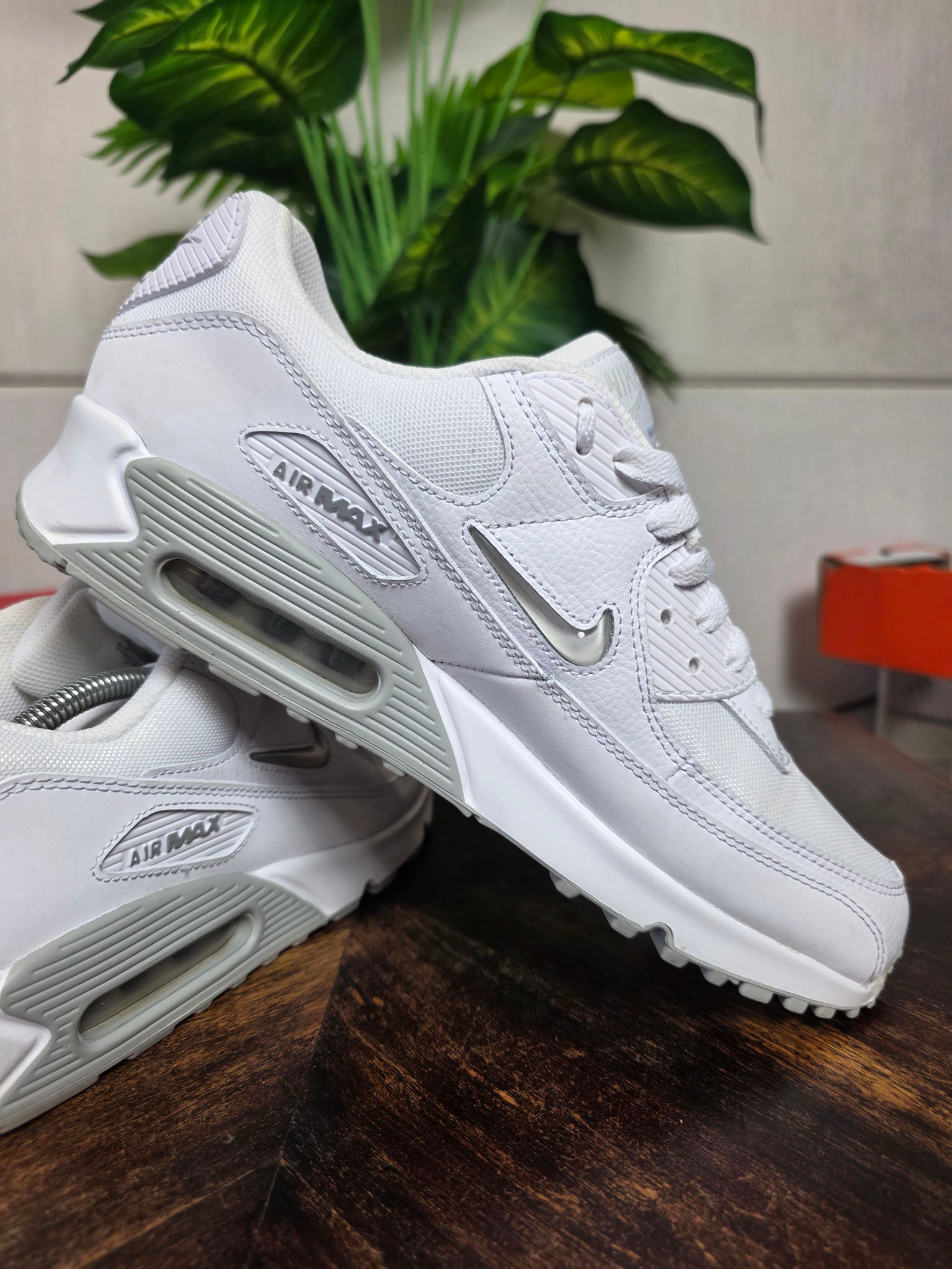Nike Air Max 90 Jewel White maat 45