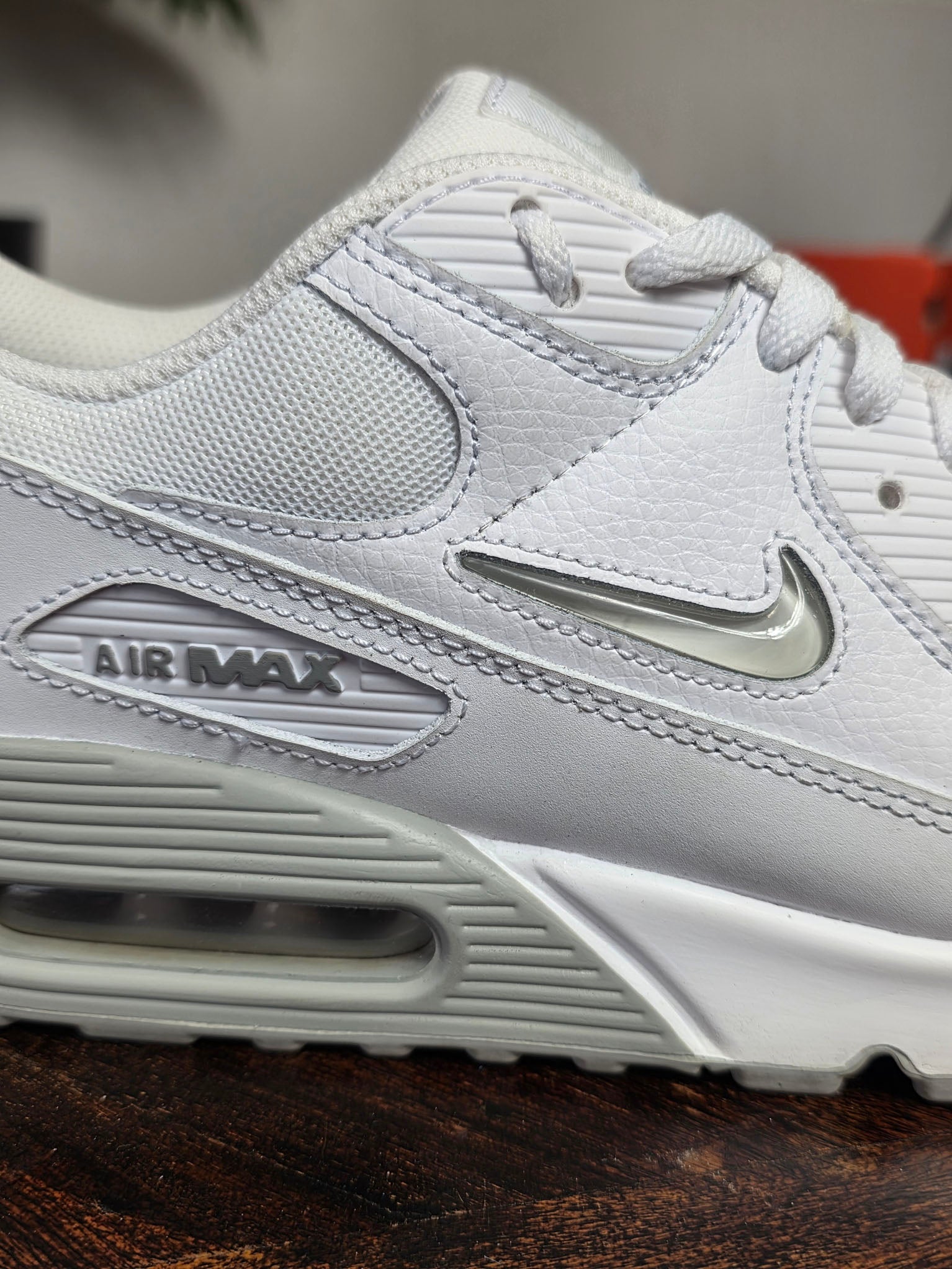Nike Air Max 90 Jewel White maat 45