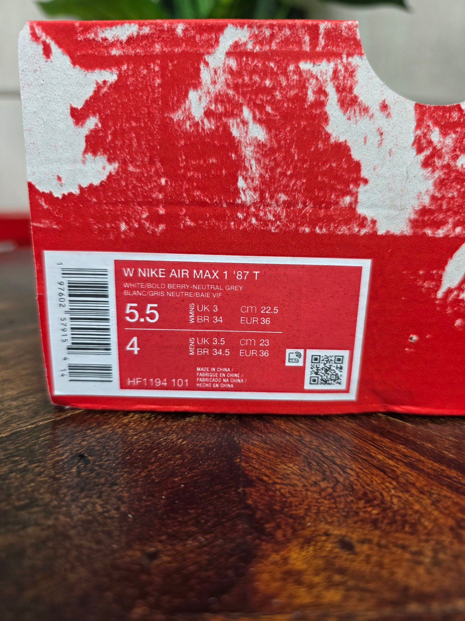 Nike Air Max 1 Bold Berry maat 36