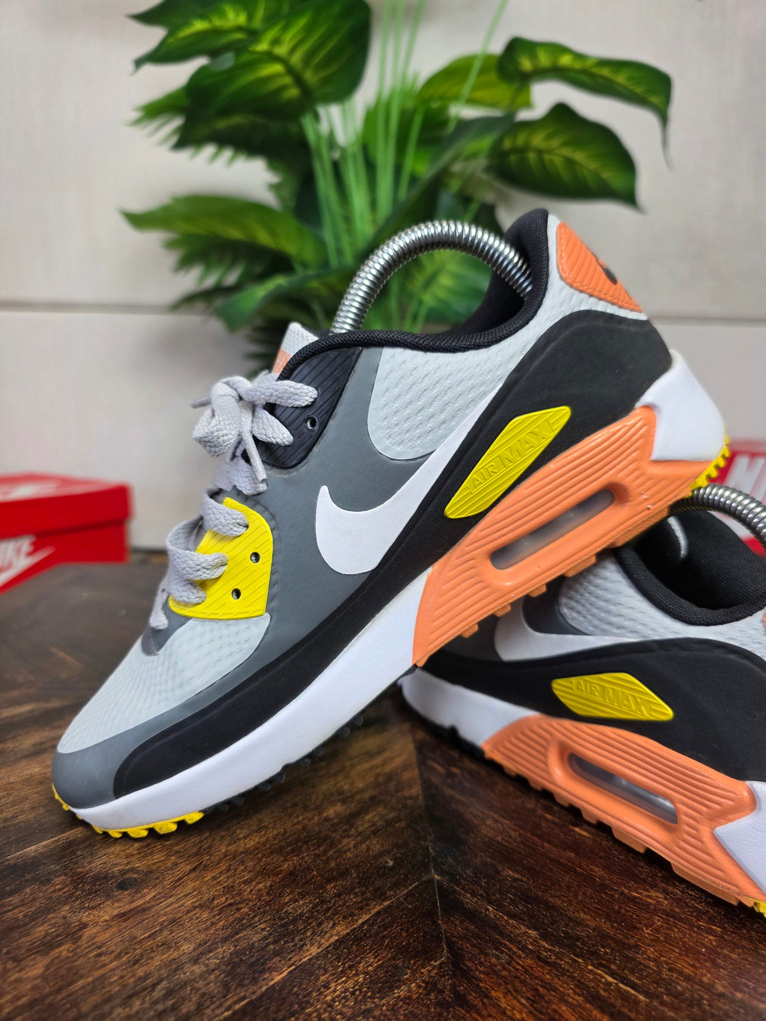 Nike Air Max 90 Golf Smoke Grey Black Orange maat 40