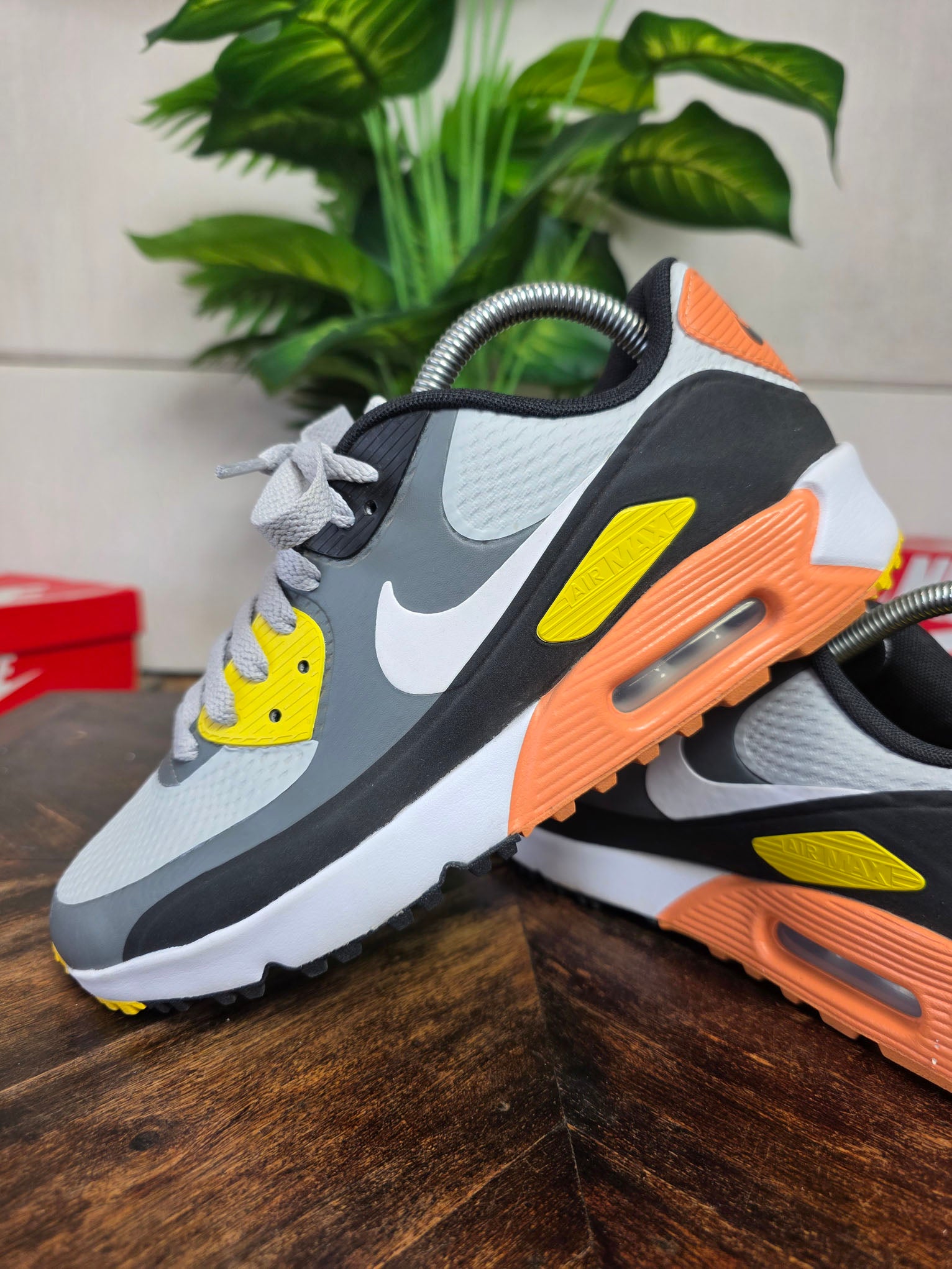 Nike Air Max 90 Golf Smoke Grey Black Orange maat 40