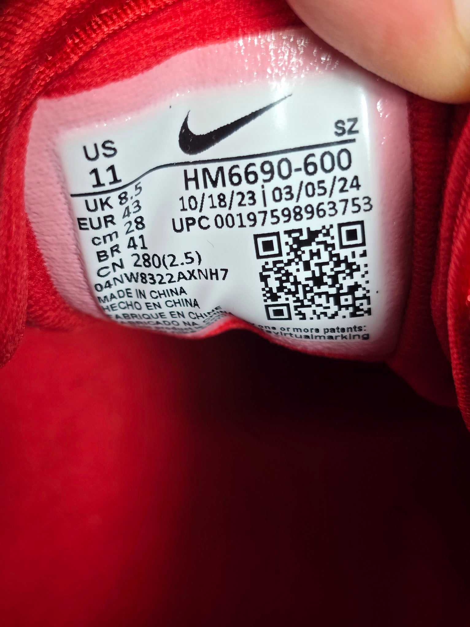 Nike Air Max 1 '86 Jacquemus Mystic Red maat 43