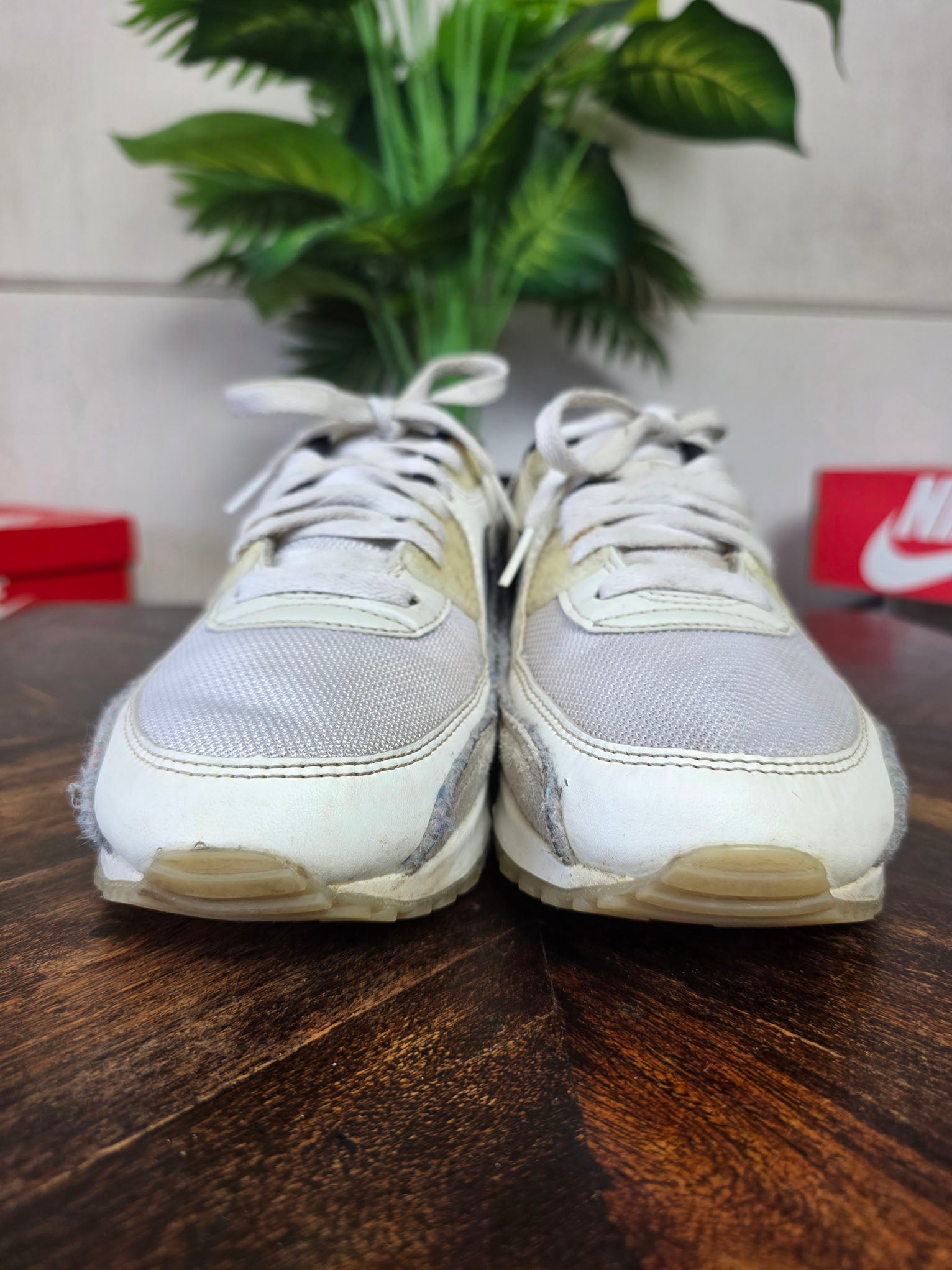 Nike Air Max 90 SE Swoosh Fiber White maat 42,5