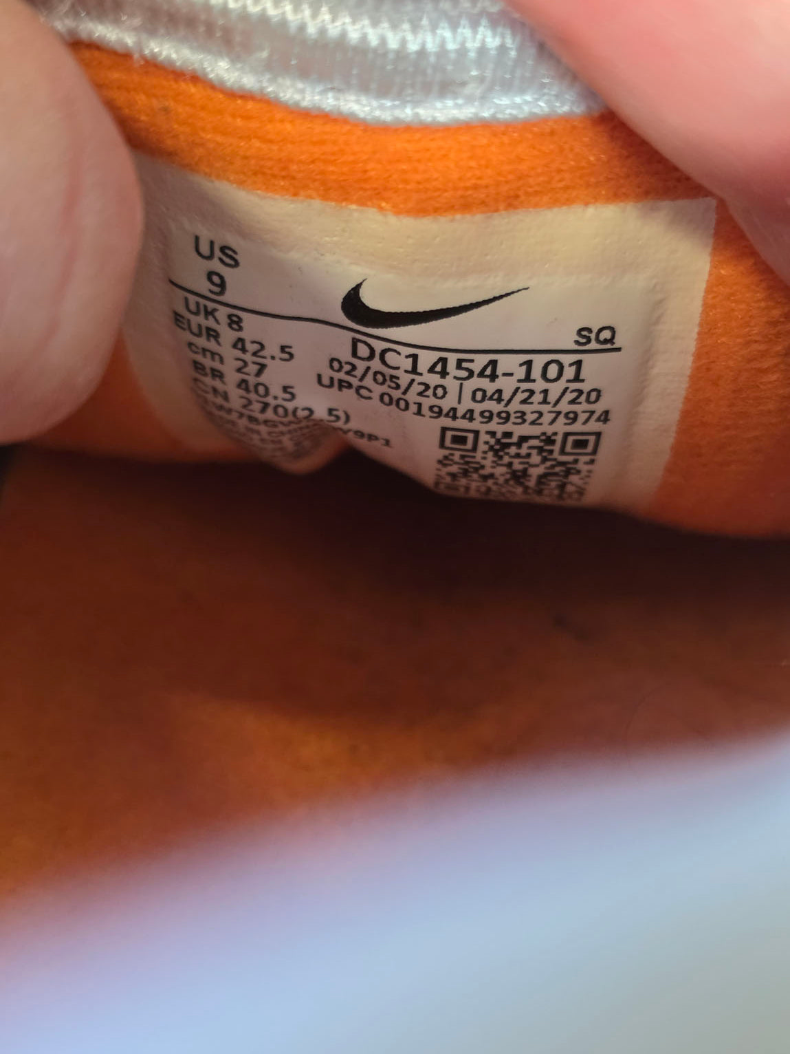 Nike Air Max 1 Anniversary Orange maat 42,5